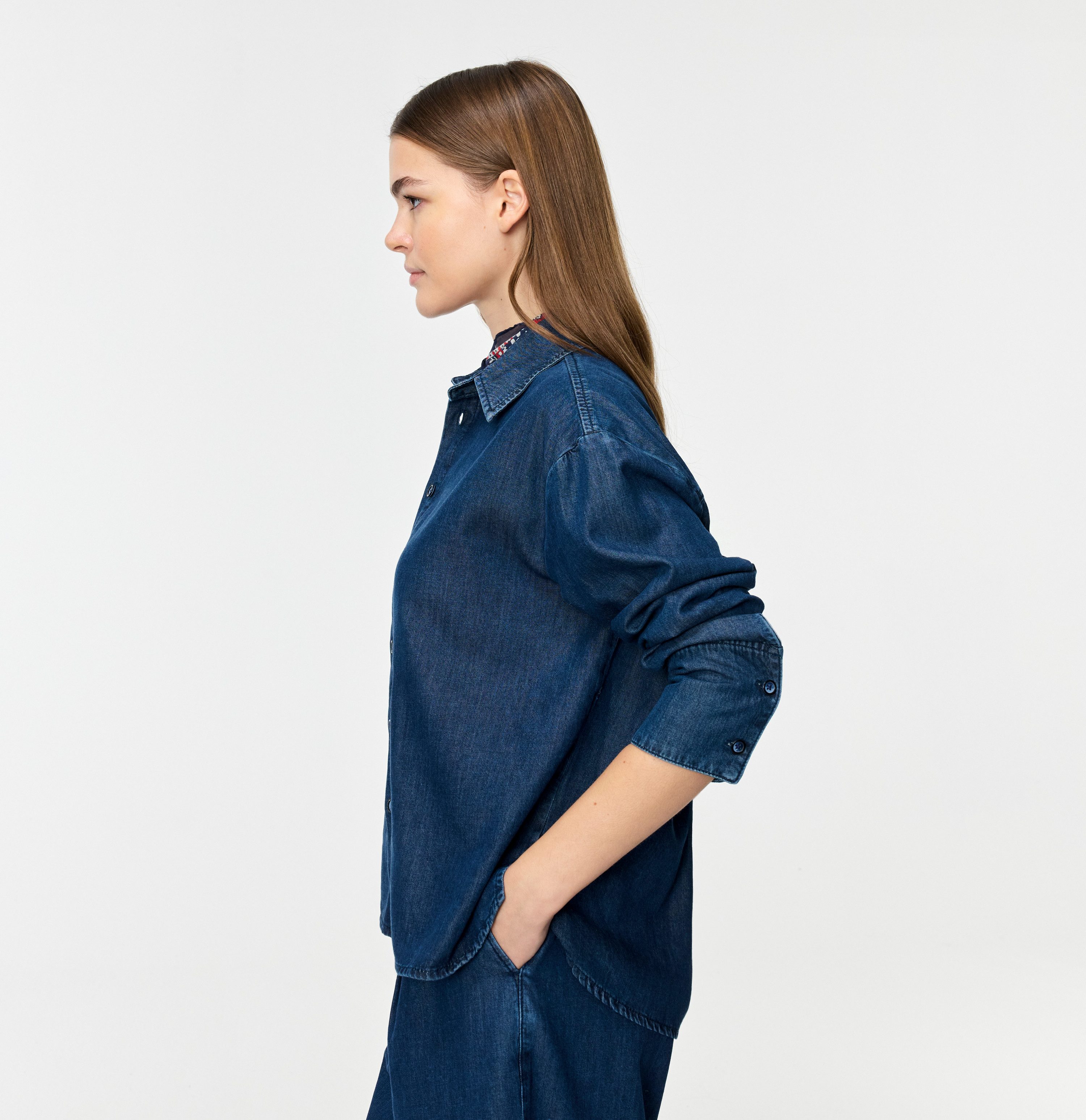 MAC Hemdbluse mit Hemdkragen