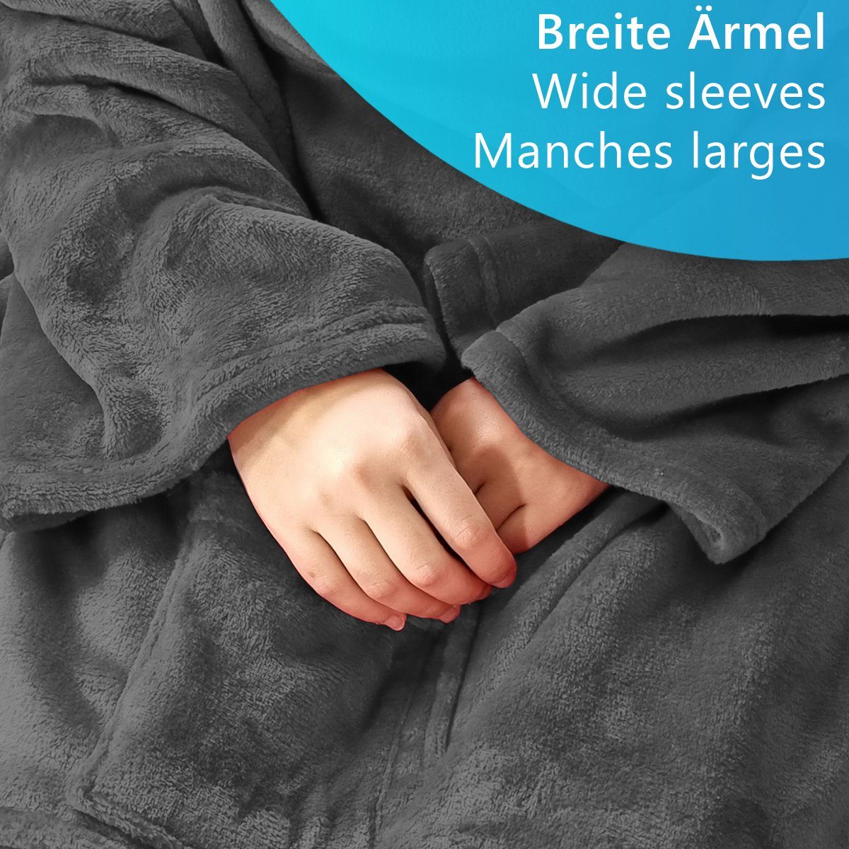 Wohndecke Ärmeldecke CozyWear Deluxe zum Tragen Luxus TV Decke mit Ärmeln, günstig online kaufen