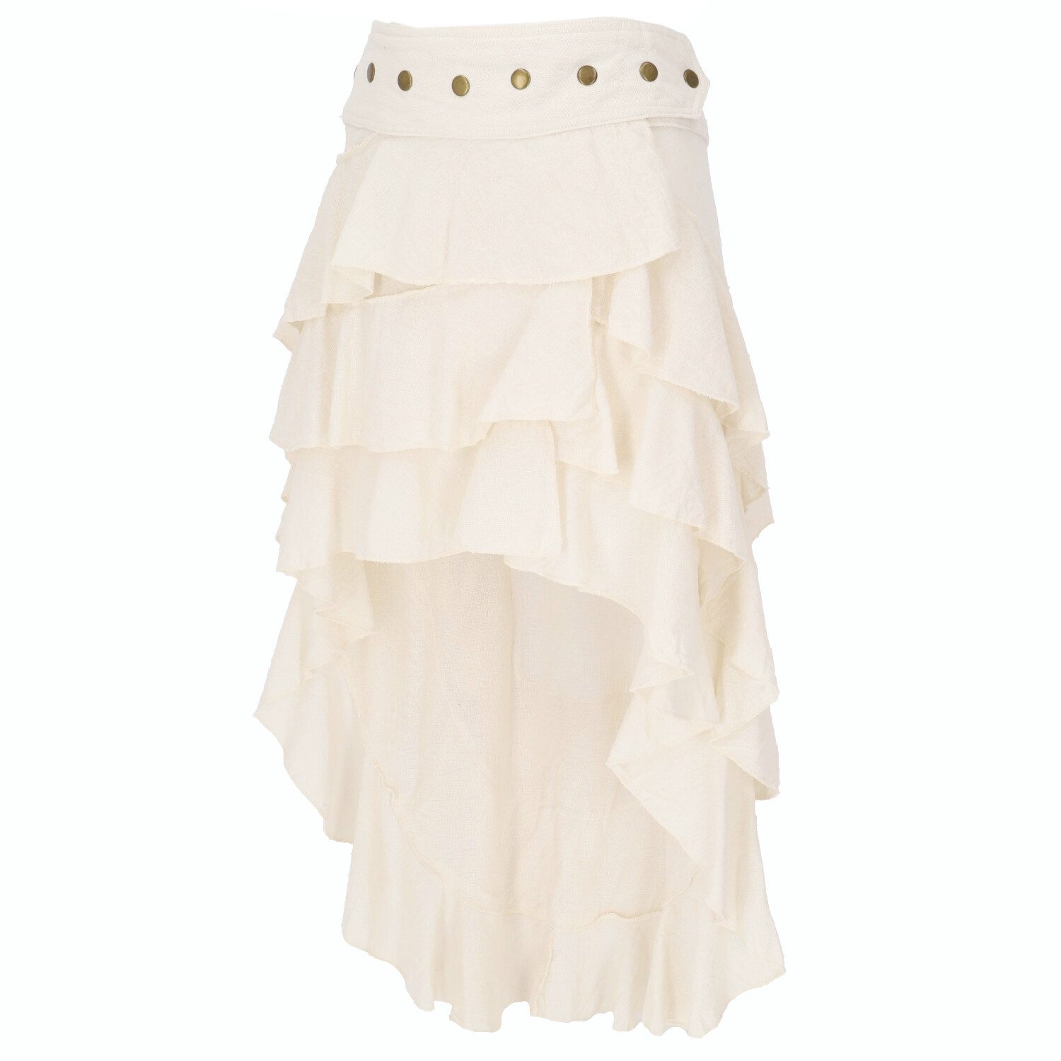 Guru-Shop Minirock Boho Maxirock, langer Baumwollrock, Vokuhila.. alternative Bekleidung