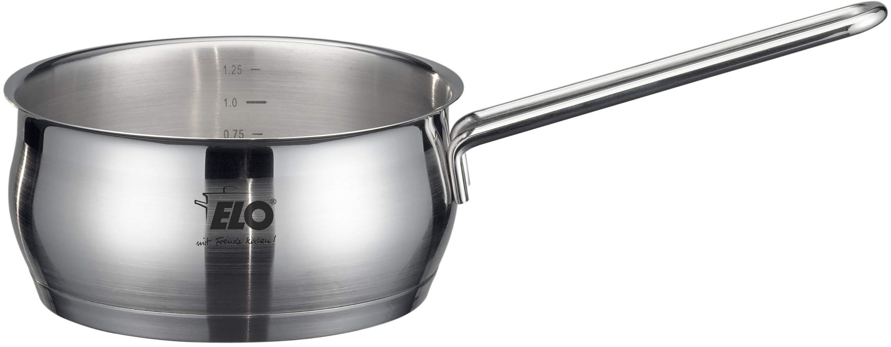 Elo Topf-Set Platin, Edelstahl 18/10 (Set, 9-tlg., 1 Bratentopf 20 cm, je 1 Fleischtopf 16/20/24 cm, 1 Kasserolle 16 cm), Induktion