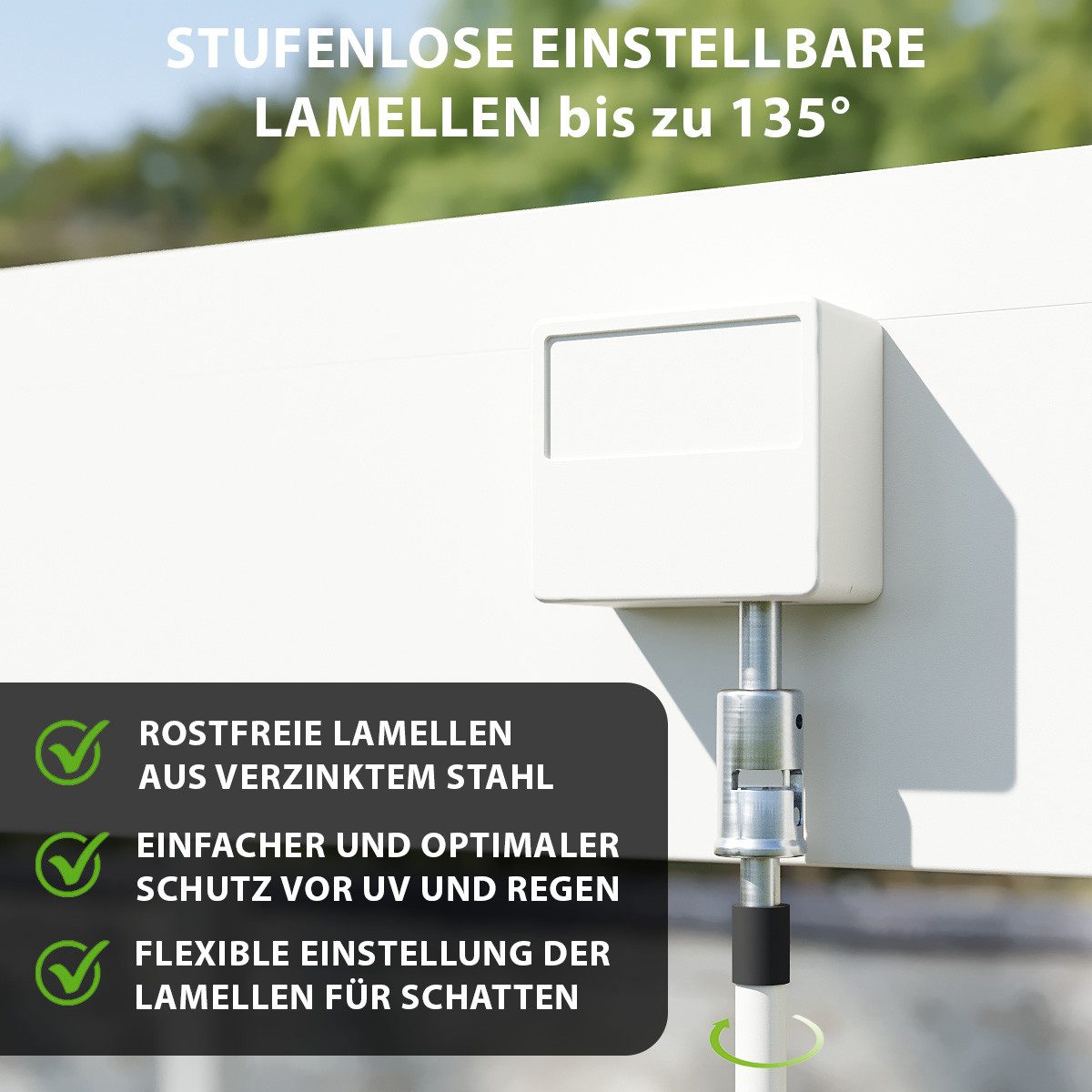 Weide Pergola Classic Pavillon Terrassenüberdachung Aluminium 3 x 3 M weiß, BxTxH: 300x300x255 cm