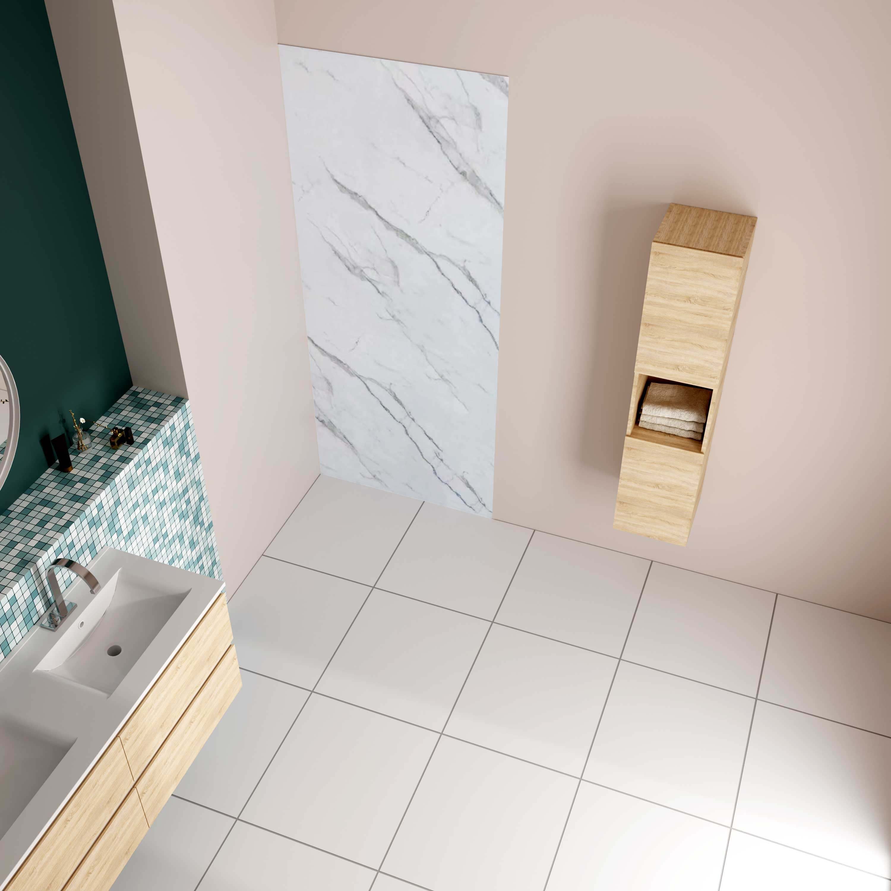 AICA Duschwand 3mm Duschrückwand PE-Aluminium Duschrückwände Verbundplatten günstig online kaufen