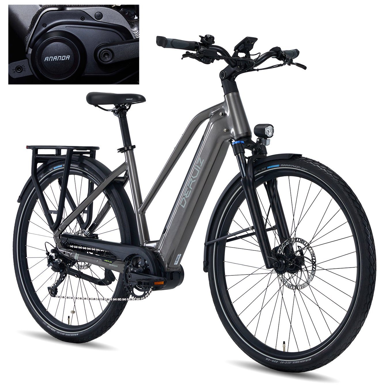 JOBOBIKE E-Bike VIVA 2.0 28 Zoll City-Pedelec E-bike, Trekking  Elektrofahrrad, 7 Gang, Kettenschaltung, Heckmotor, 504,00 Wh Batterie,  Ebike, (Set, mit Akku-Ladegerät), Ebike für Damen und Herren mit innerhalb  der StVZO