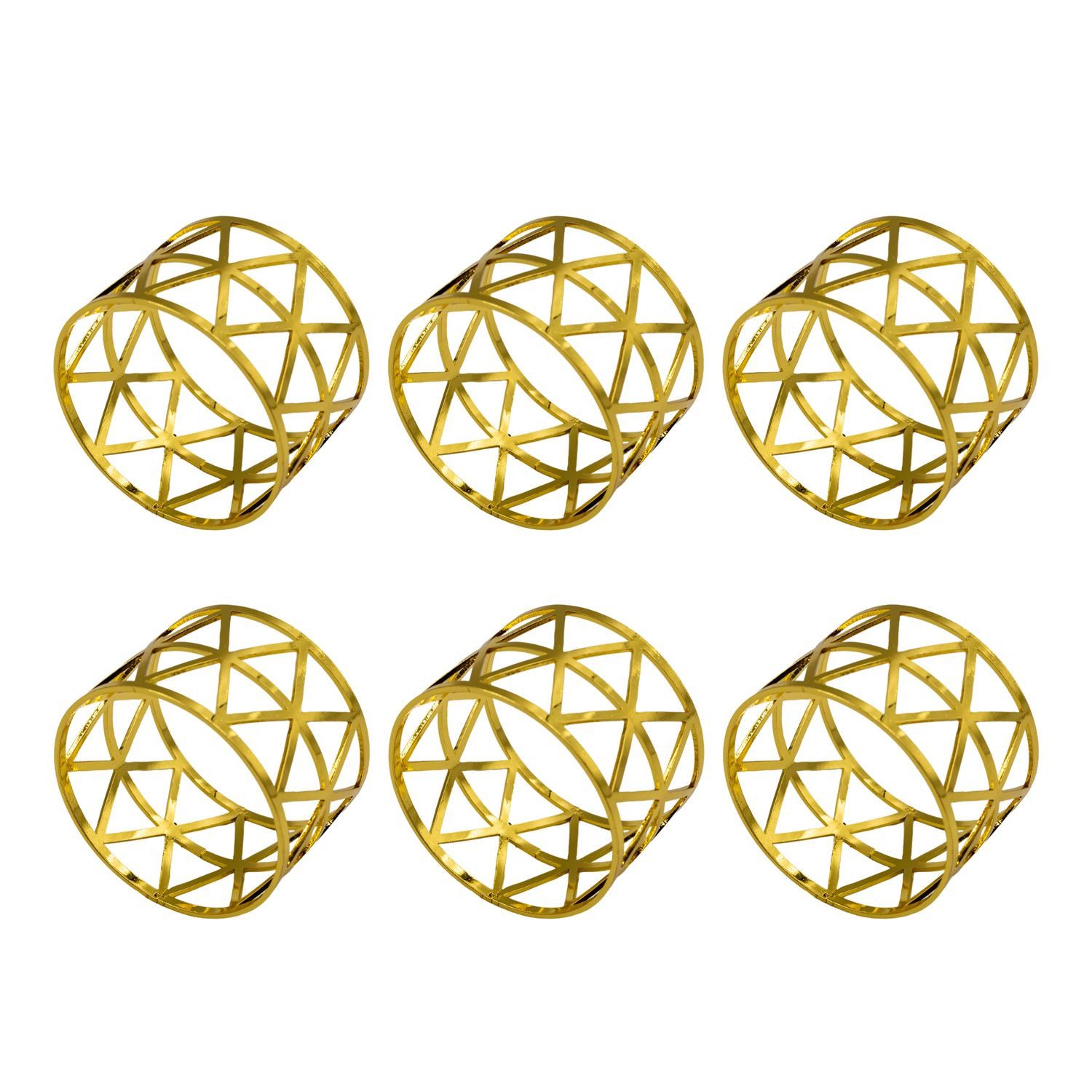 Intirilife Serviettenring, Edelstahl, (Set, 6-tlg., Set), Serviettenhalter Set Serviettenringe Edelstahl in Gold 4.5 x 3 cm