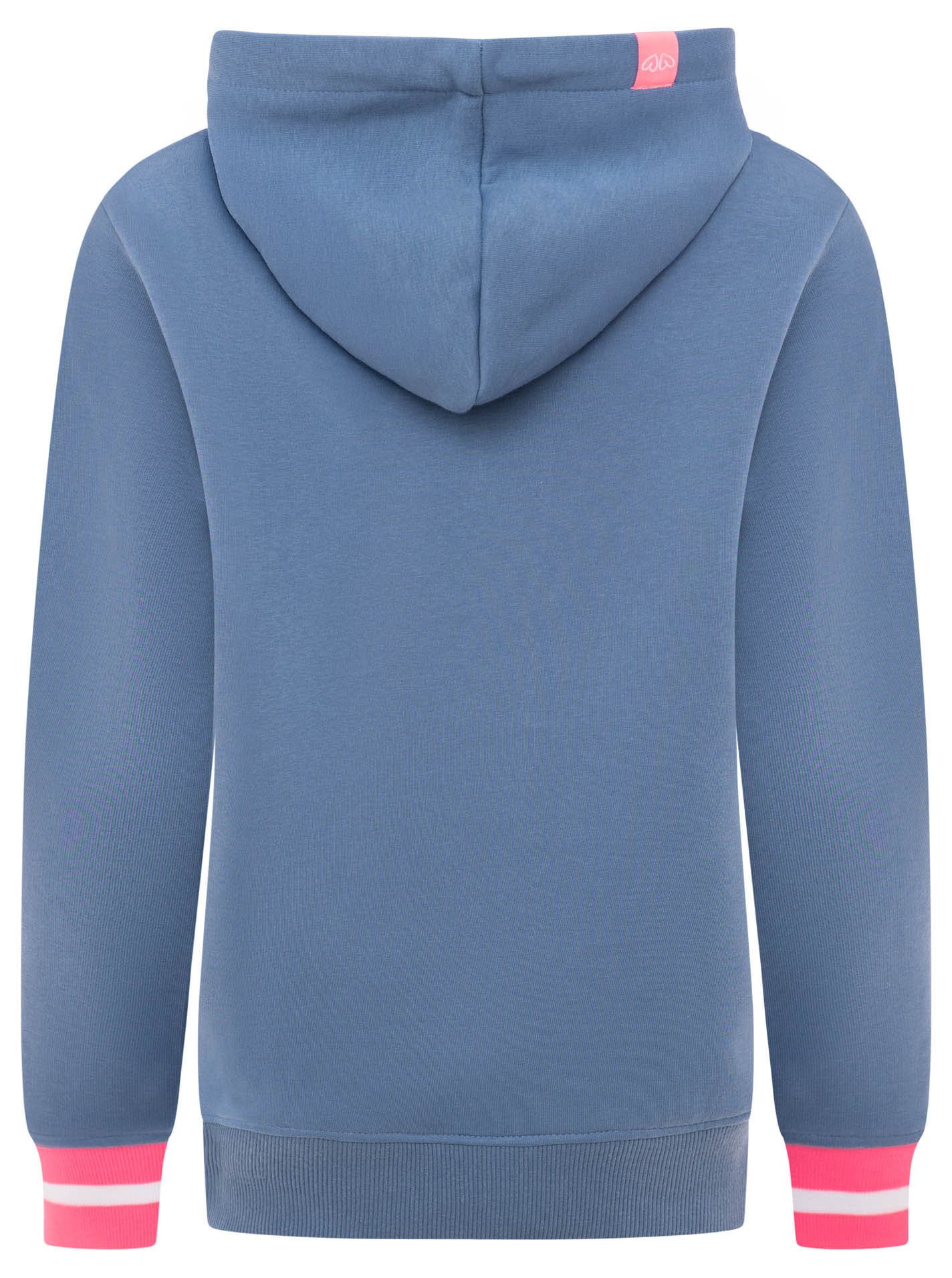 Zwillingsherz Hoodie "Seerobbe" Strandglück Schriftzug, niedliche Robbe. gestreifte Bündchen – Bild 4 von 5