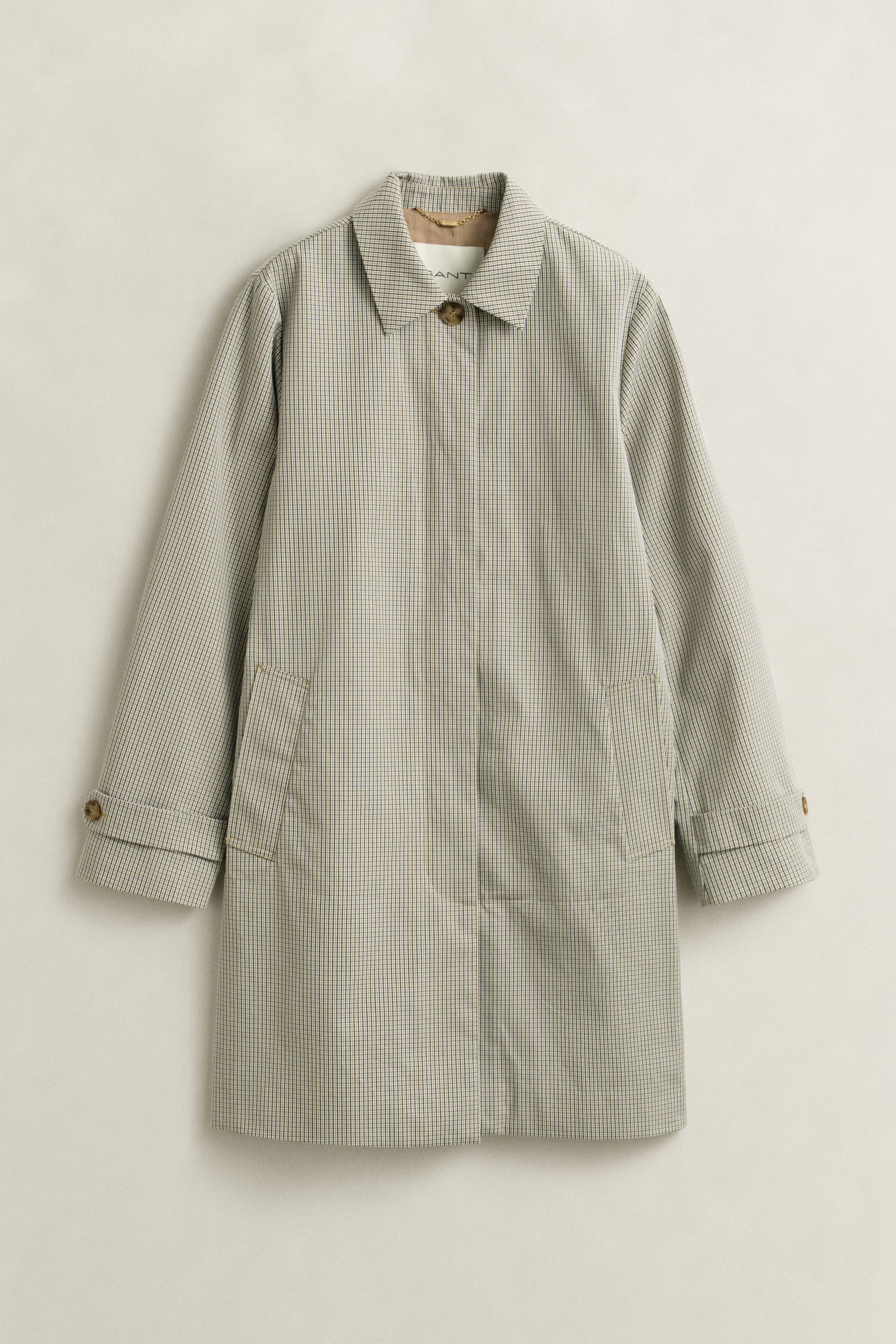 Gant Kurzmantel CHECKED COTTON BLEND CAR Regular fit mit praktischen Taschen – Bild 4 von 5