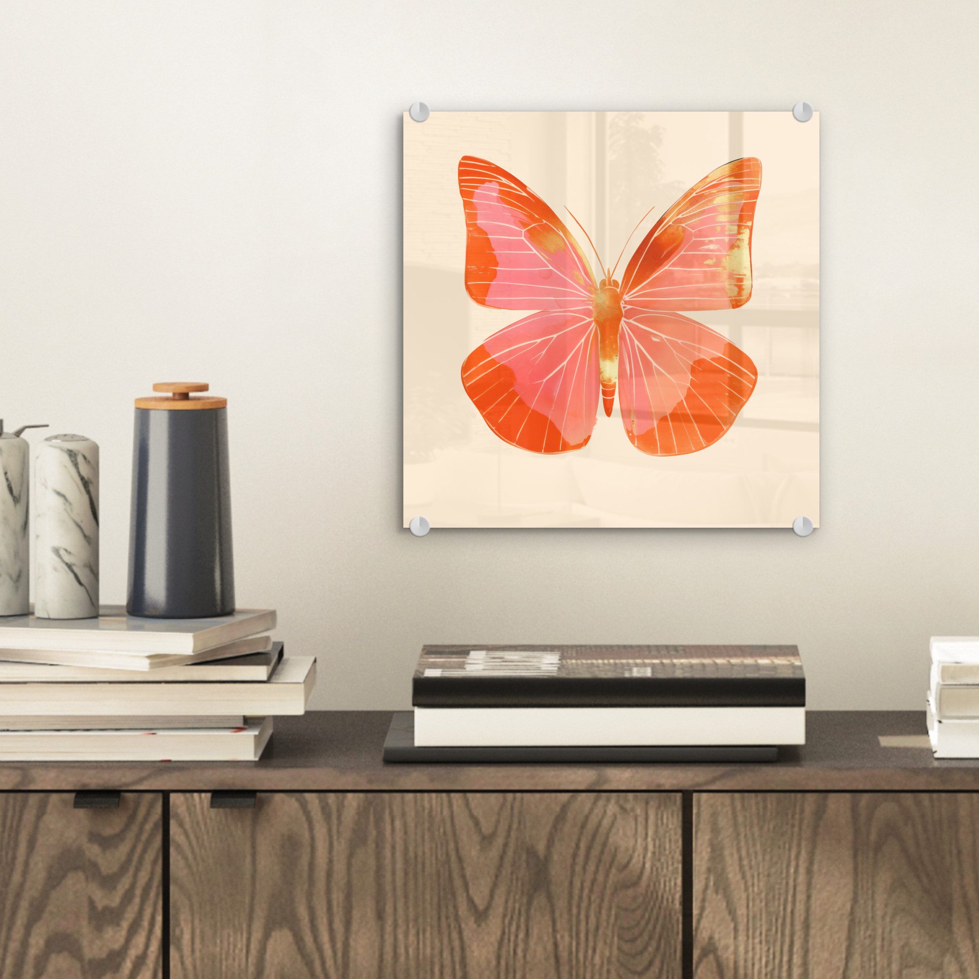 MuchoWow Acrylglasbild Schmetterling - Minimalistisch - günstig online kaufen
