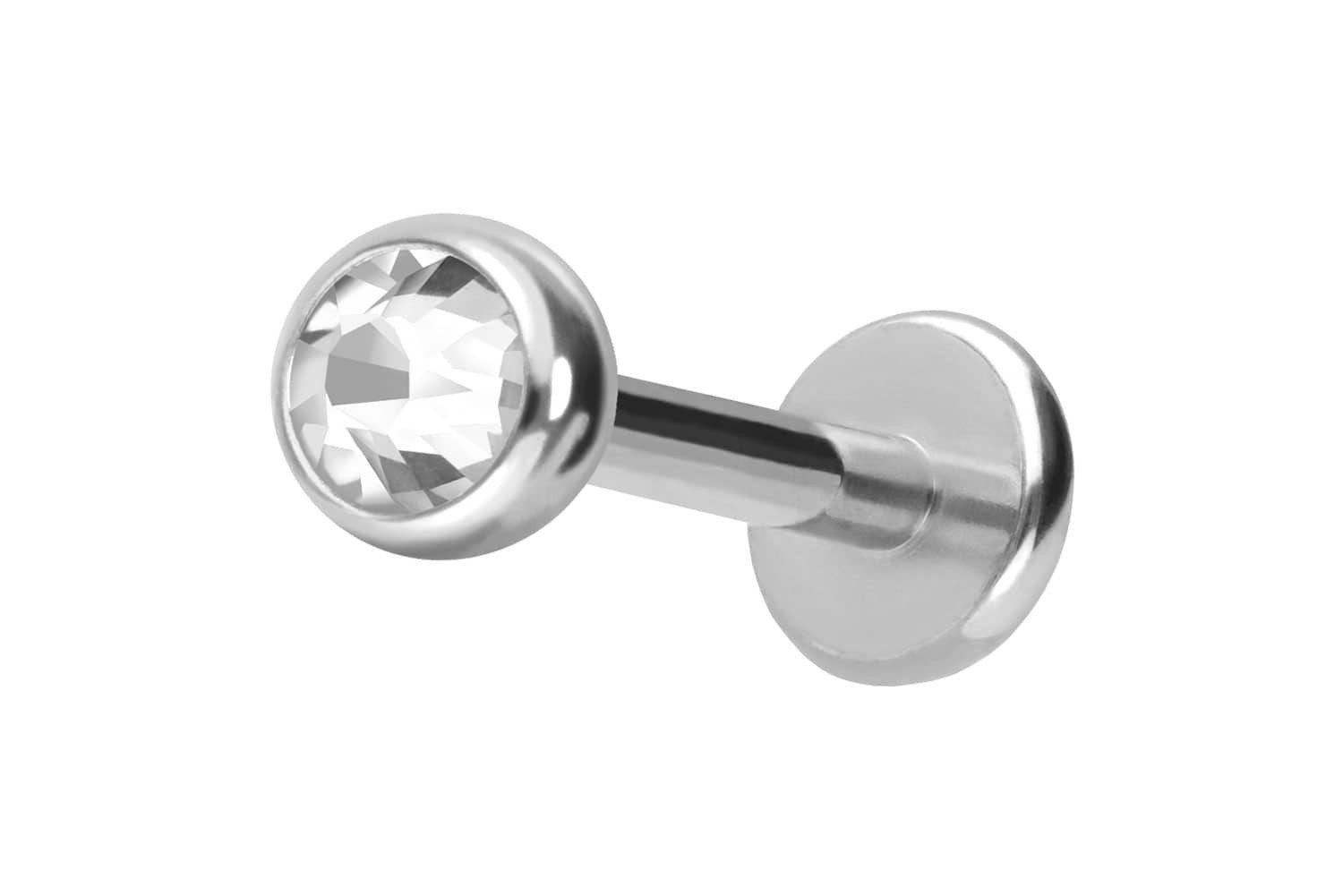 PIERCINGLINE Piercing-Set Chirurgenstahl Labret KRISTALL (Labrets, 1-tlg)