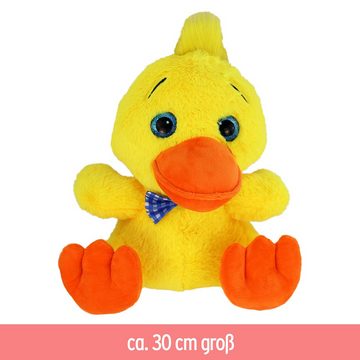 BEMIRO Tierkuscheltier Stofftier Ente gelb "Daffy" - ca. 30 cm