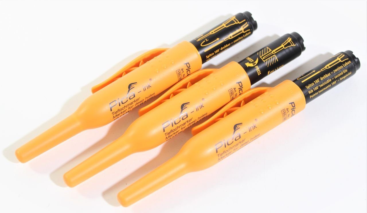 Picard Маркеры 3 x PICARD Tieflochmarker schwarz rot blau Pica-Ink Маркеры wasse…