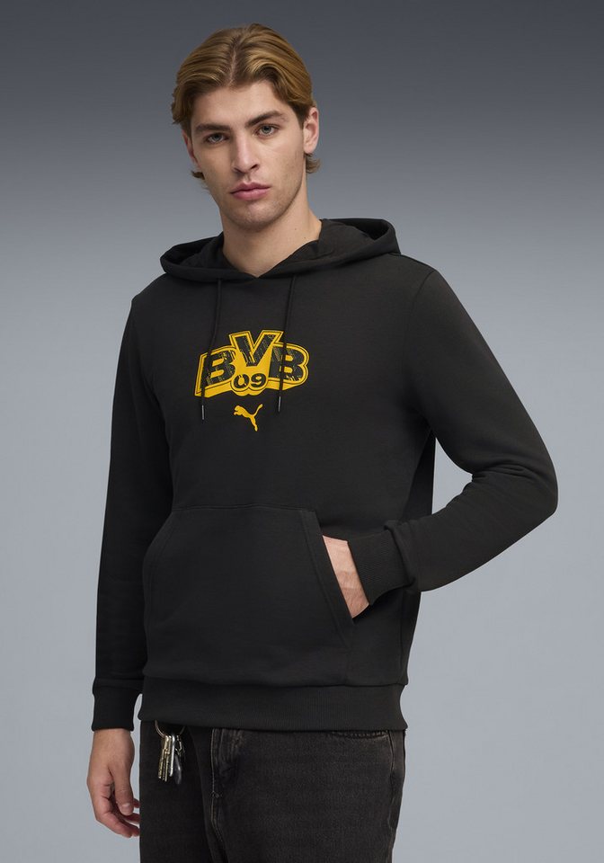 PUMA Kapuzensweatshirt BVB FTBLCULTURE HOODIE sportlicher Stil, Regular Fit