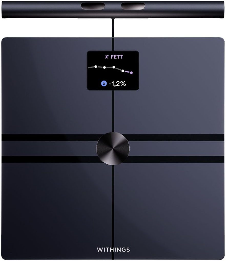 Withings Körper-Analyse-Waage Withings BodyFit: Smarte Körperwaage mit 40+ Biomarkern, 99 % DEXA-Genauigkeit • Stoffwechselbewertung • Kostenlose App