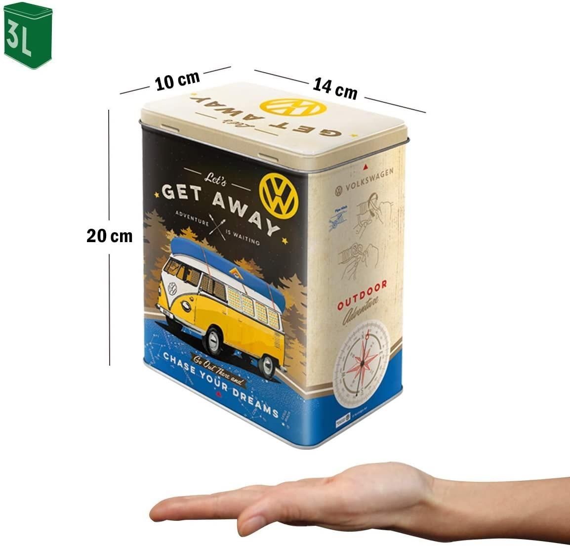 Nostalgic-Art Vorratsdose Kaffeedose Blechdose - VW Bulli Get Away
