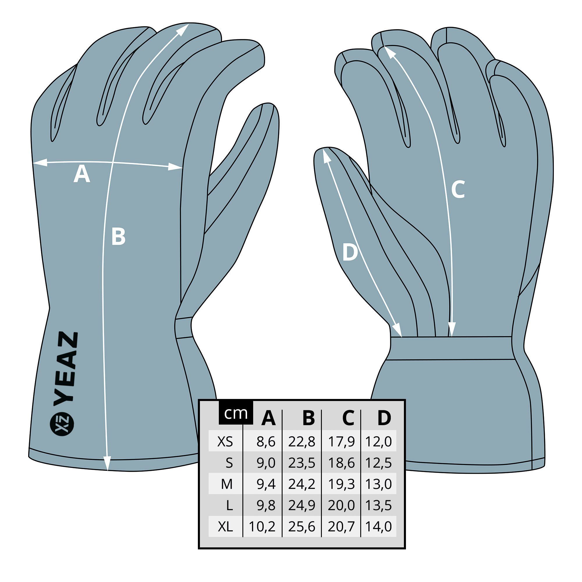 YEAZ Skihandschuhe JIP Sporthandschuhe (2-St) Touch-Funktion für Smart Devices