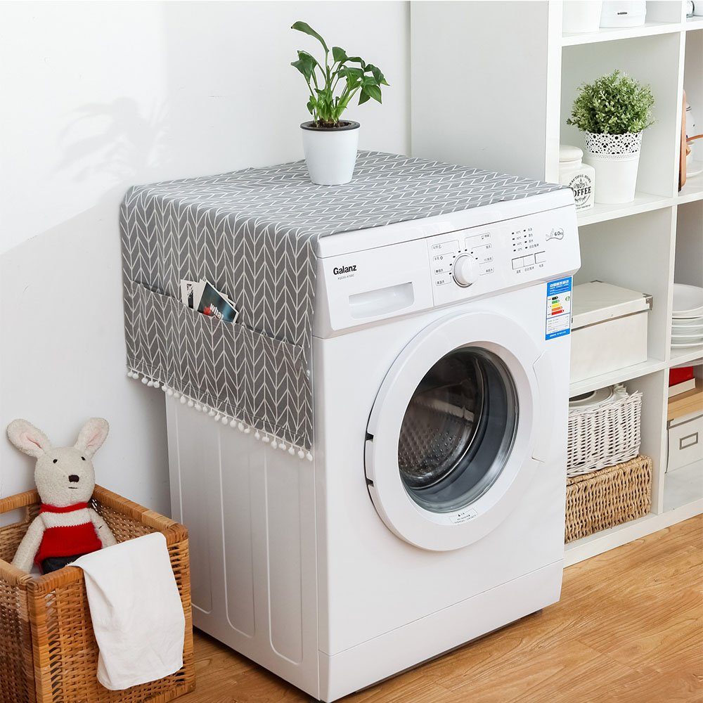 FELIXLEO Wäschespinne-Schutzhülle WaschmaschineStaubschutz mit Einzeltür Aufbewahrungstasche 55*130cm