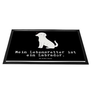 Fußmatte Labrador Lebensretter - Schwarz - Geschenk, Hundebesitzer, Fußabtrete, Mr. & Mrs. Panda, Höhe: 0.6 mm