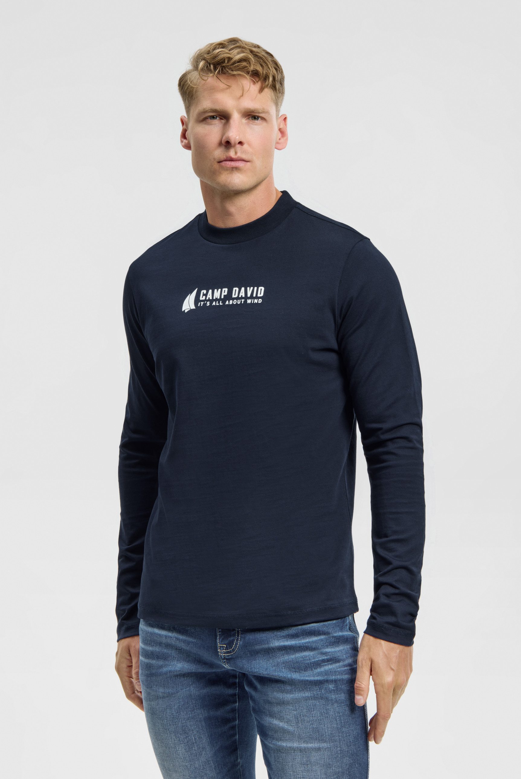 CAMP DAVID Rundhalsshirt aus Baumwolle