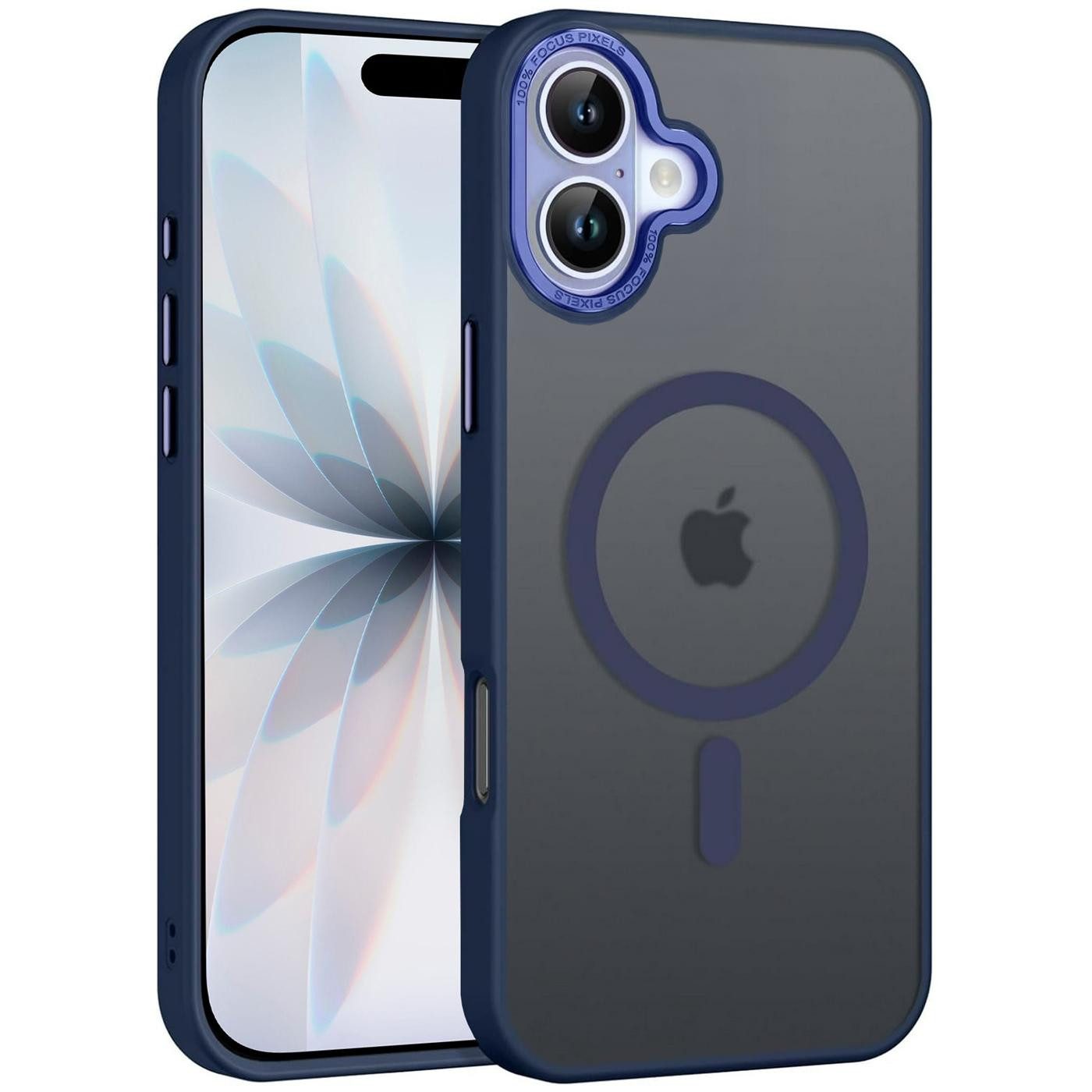 CoolGadget Handyhülle Magnet Hülle für iPhone 17 Schutzhülle mit Metall Kamerarahmen 6,3 Zoll, magnetisches Schutzcase Matt Stoßfest kompatibel mit Magsafe Zubehör