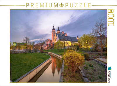 CALVENDO Puzzle CALVENDO Puzzle Johanniskirche in Plauen im Vogtland. Mit den 52 Meter hohen Türmen ist sie das Wahrzeichen von Plauen. 1000 Teile Lege-Größe 64 x 48 cm Foto-Puzzle Bild von studio-fifty-five, 1000 Puzzleteile