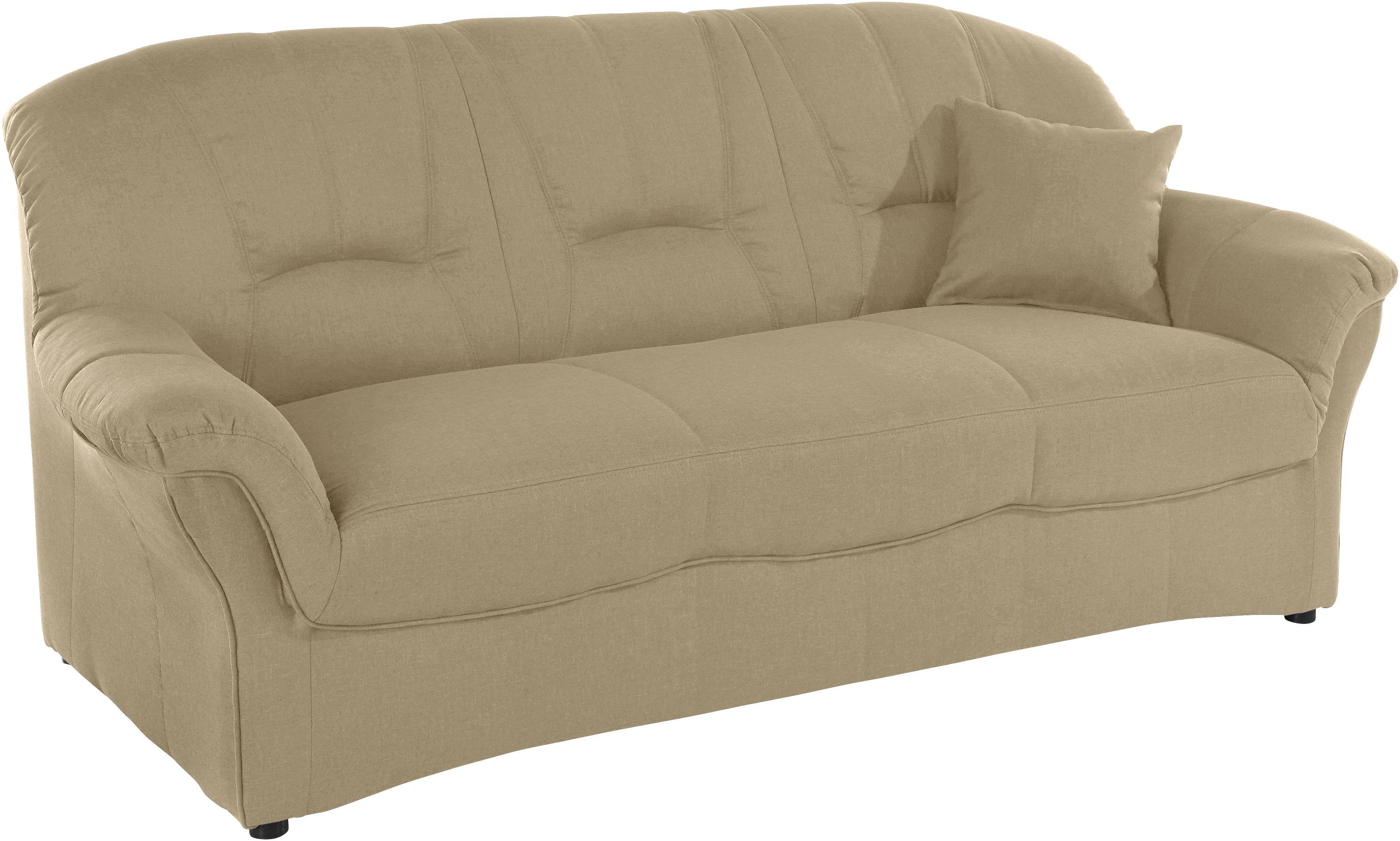 DOMO collection 3-Sitzer Bahia, bequem und komfortabel, zeitloses & elegantes Sofa, inklusive Federkern