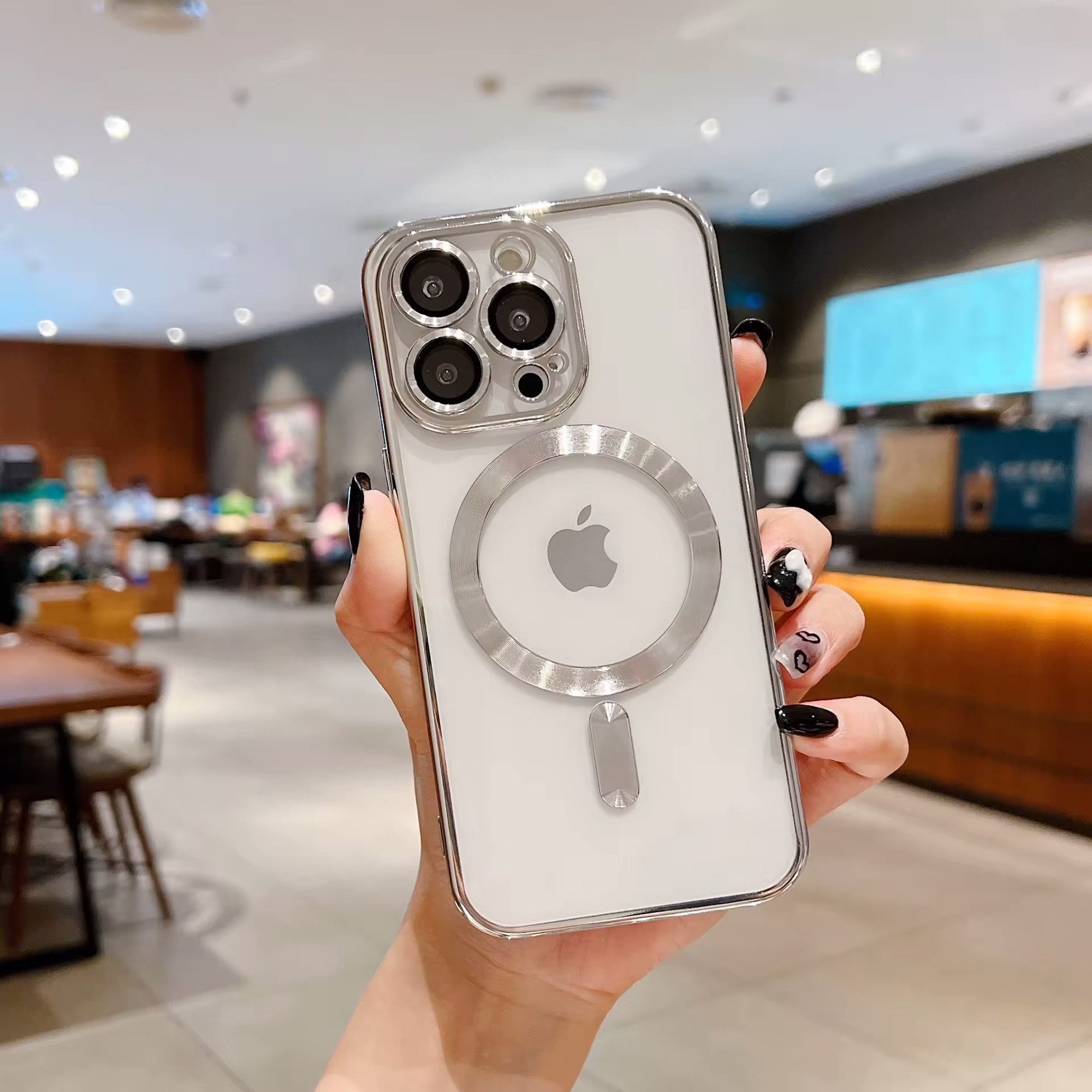 Wörleonline Handyhülle für Apple iPhone 14 Pro Max mit integriertem Kameraschutz 6,7 Zoll, TPU Schutzhülle, MagSafe kompatible Hülle – Bild 4 von 5