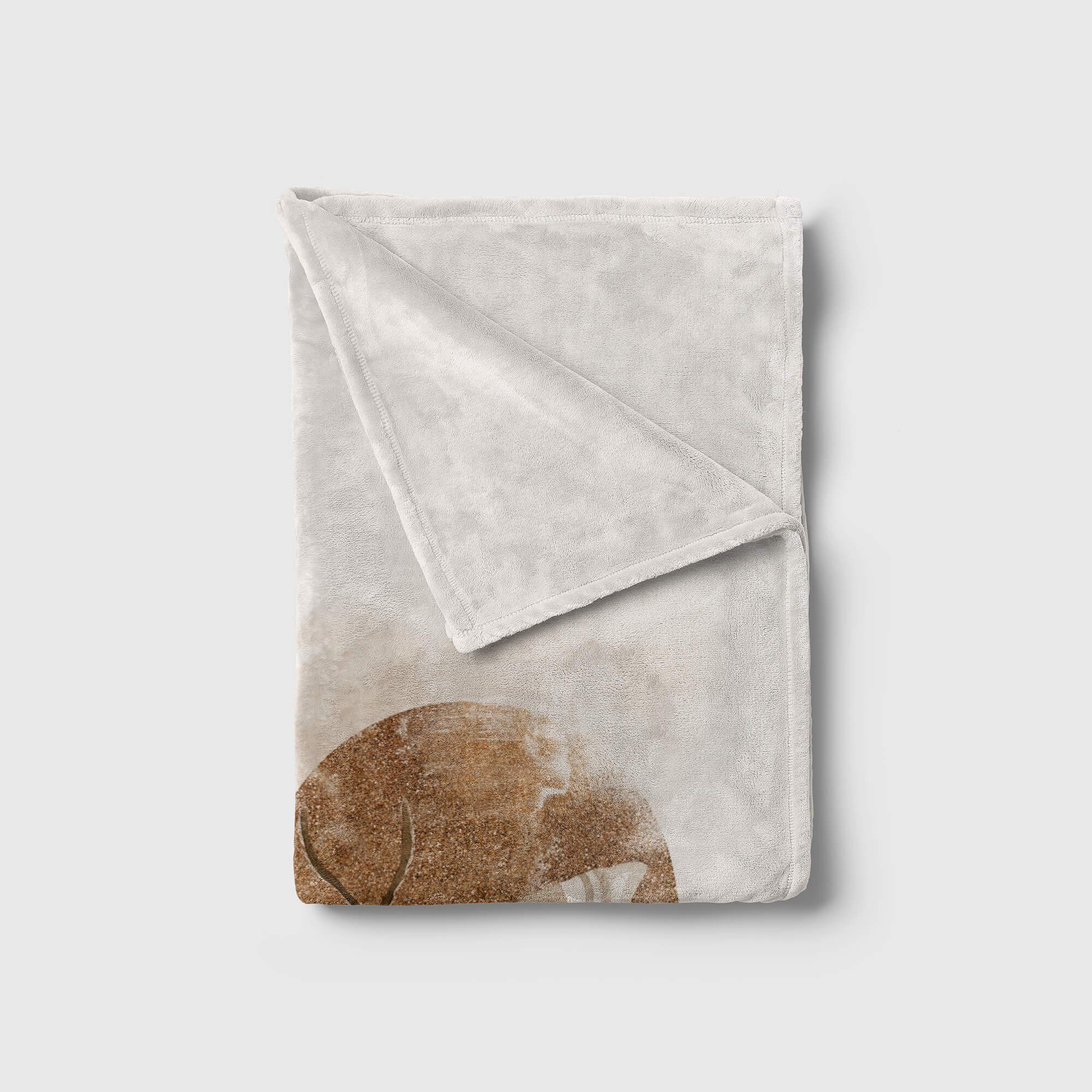 Kunstvoll Handtuch Baumwolle-Polyester-Mix Handtücher Motte Motiv, Kuscheldecke Art Strandhandtuch Sinus Handtuch (1-St), Saunatuch