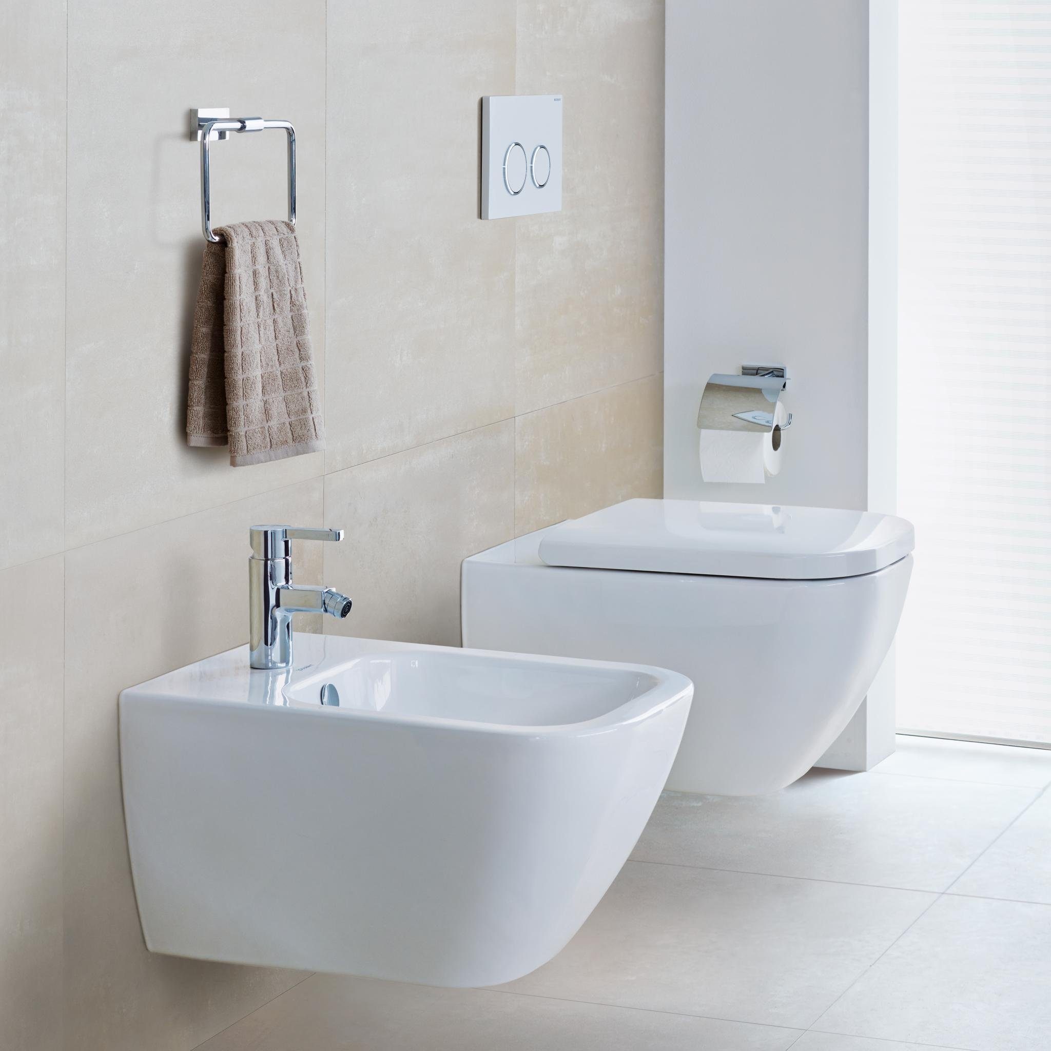 Duravit Badaccessoire-Set Handtuchring Karree, glänzend, Handtuchring