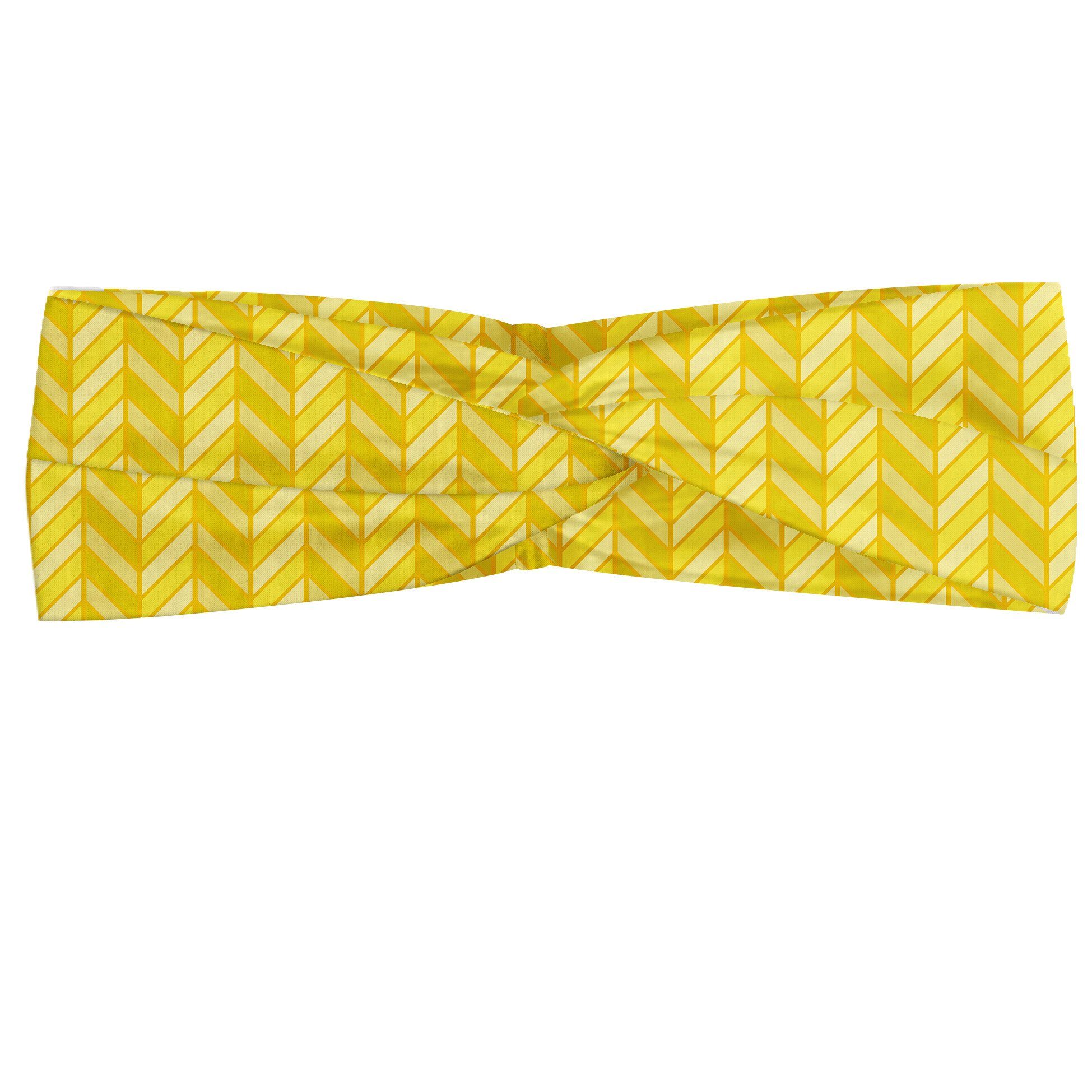Abakuhaus Stirnband Elastisch Angenehme accessories Yellow alltags und Retro Chevron Vertikal