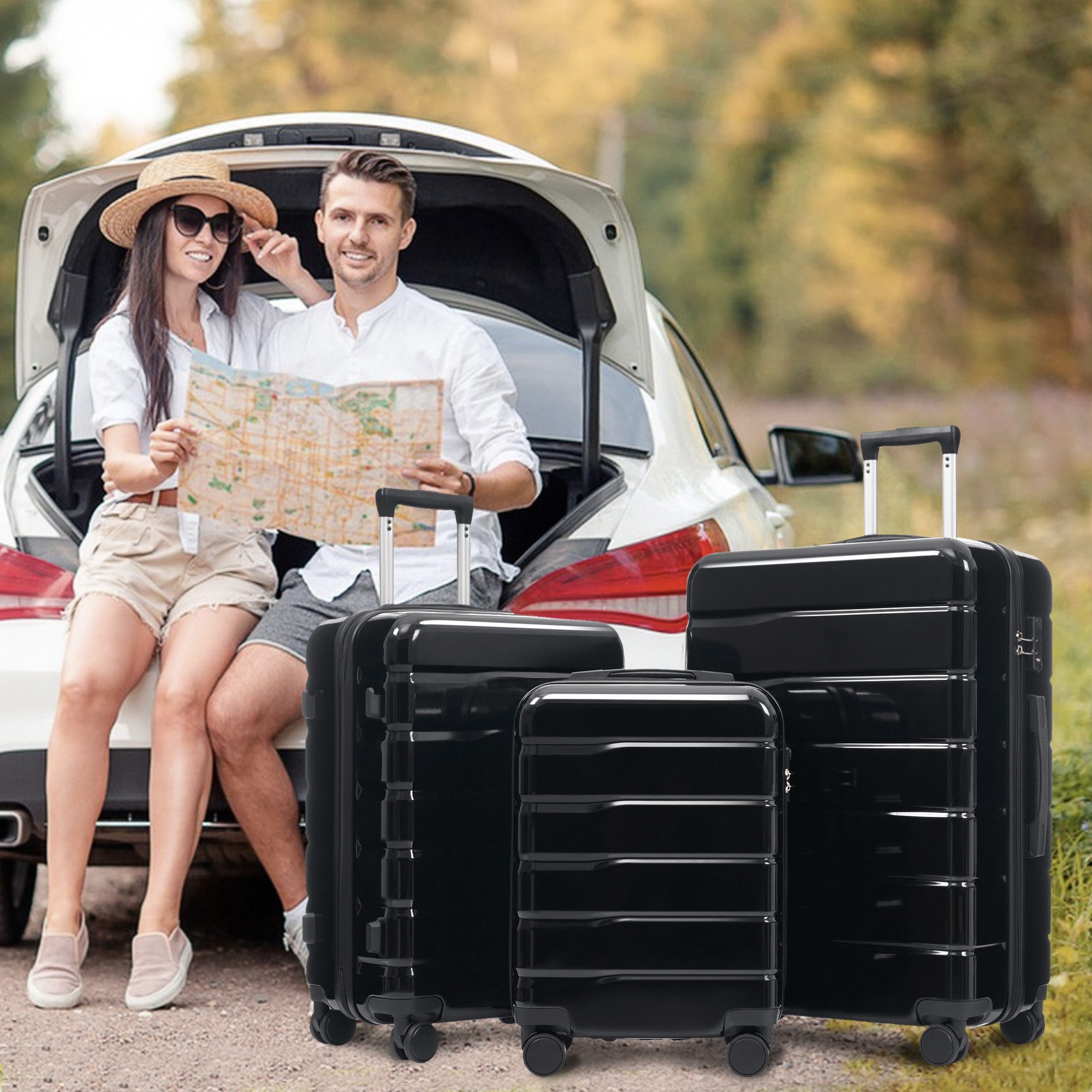 OKWISH Hartschalen-Trolley 3-teilig (20", 24", 28), günstig online kaufen
