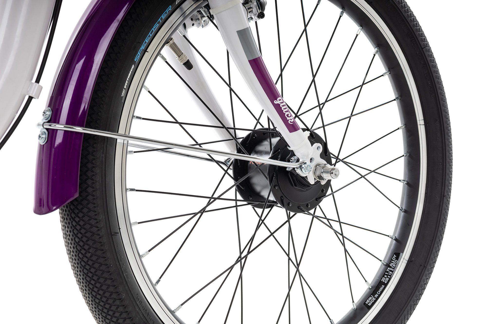 Almrausch Kinderfahrrad GLÜCK 7 20, 7 Gang Shimano Tourney 7 Schaltwerk, Kettenschaltung, Kinderfahrrad 20 Zoll Tiefeinstieg weiß