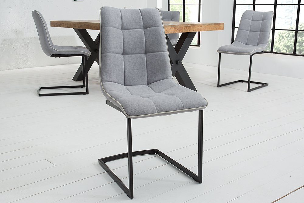 riess-ambiente Freischwinger MIAMI hellgrau / schwarz (1 St), Esszimmer · W günstig online kaufen