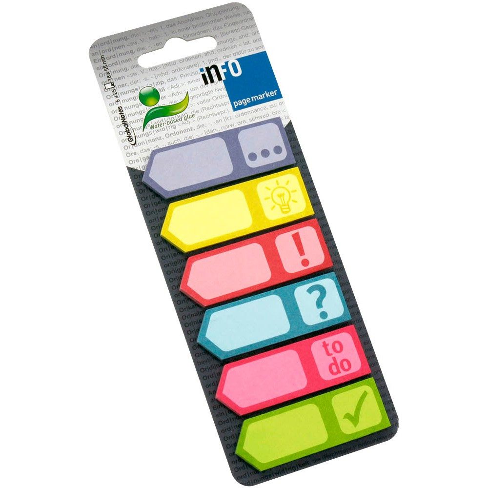 inFO Marker Symbole Haftmarker farbsortiert "Symbole" 6x 25 Streifen(T)