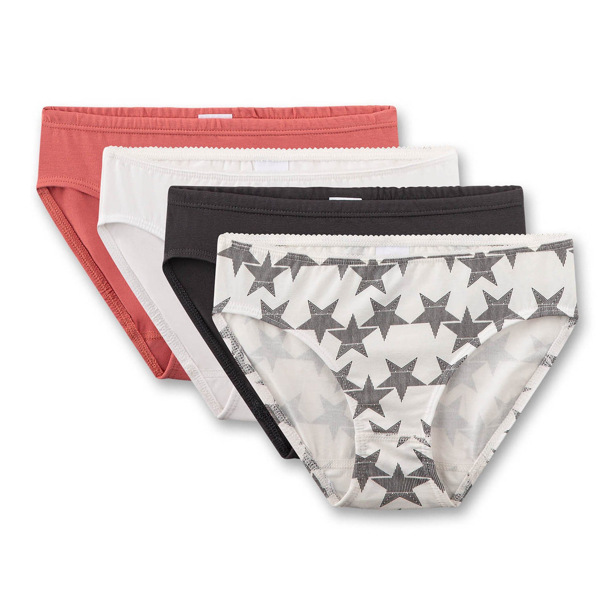 Sanetta Slip Mädchen Slip 4er Pack Baumwollmischung (Packung, 4er Pack)