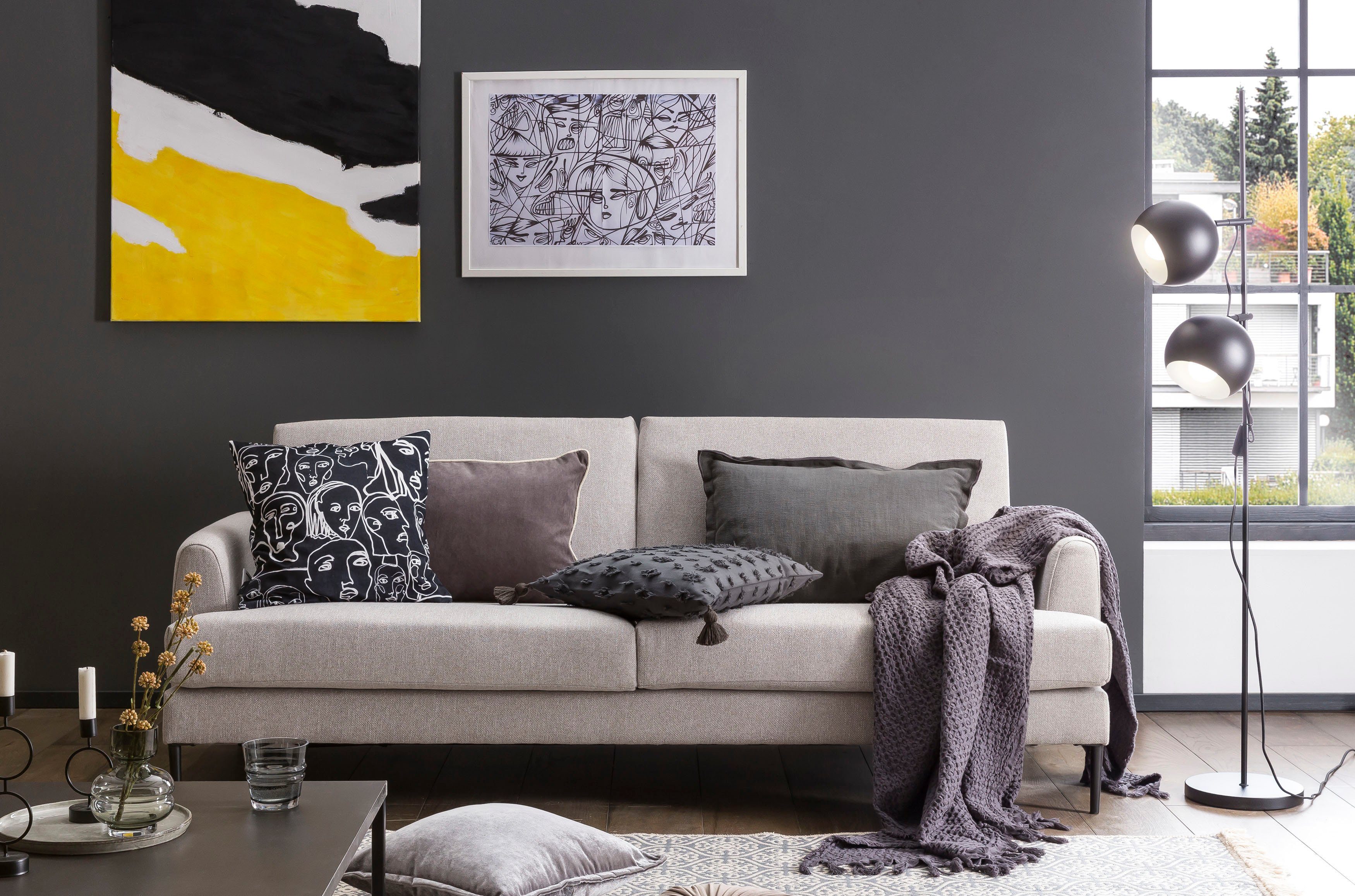 done. Dekokissen "Joy" unifarben, Reißverschluss, Kissenhüle ohne Füllung, günstig online kaufen