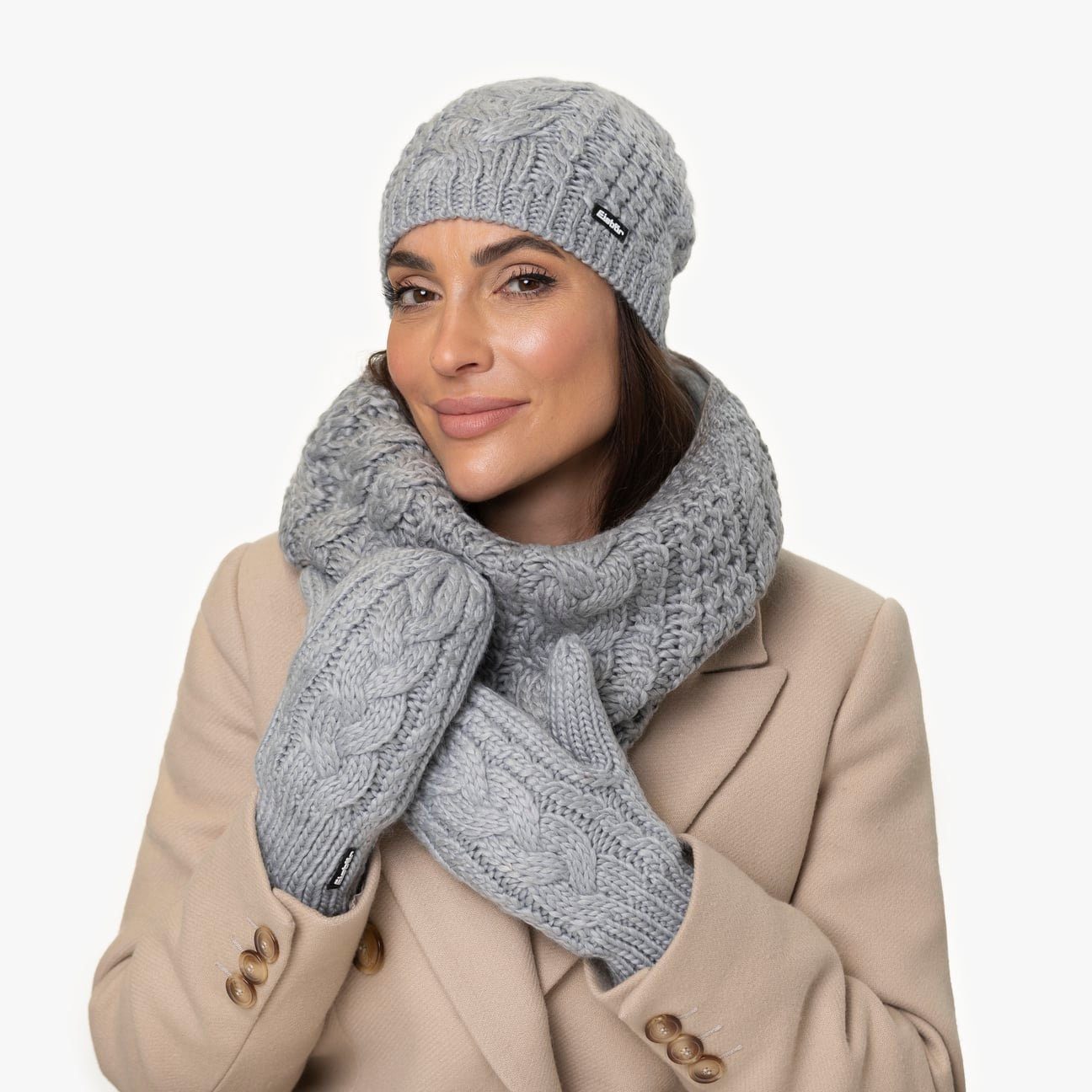Eisbär Strickhandschuhe (1-St) Strickhandschuhe mit Futter, Made in Austria