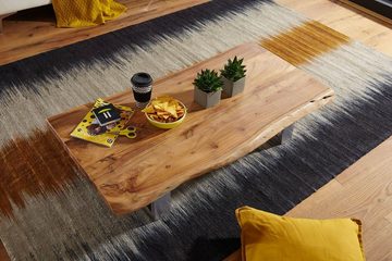 tinkaro Couchtisch AZEM Akazie Massiv Holz Sofatisch Braun