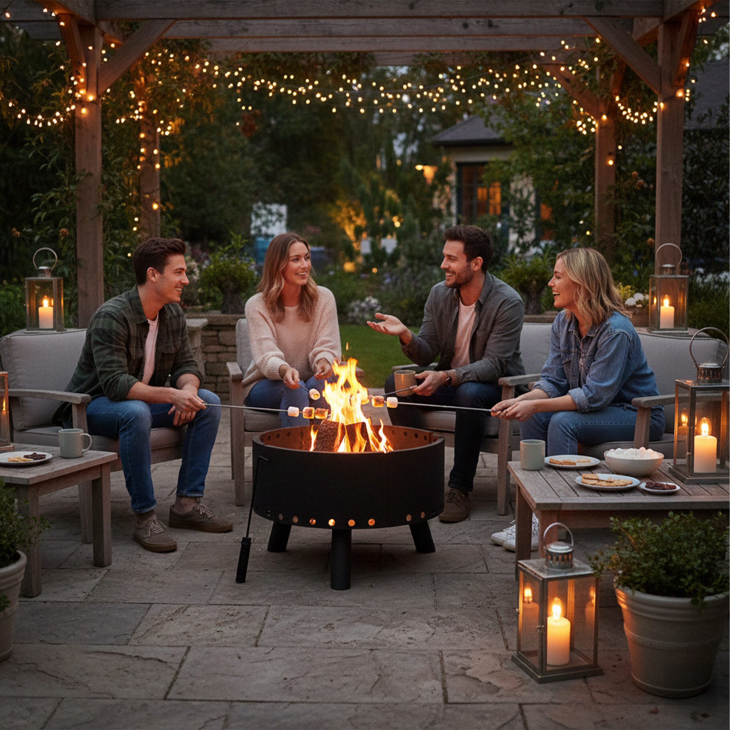 relaxdays Feuerschale mit Flammenschutz günstig online kaufen