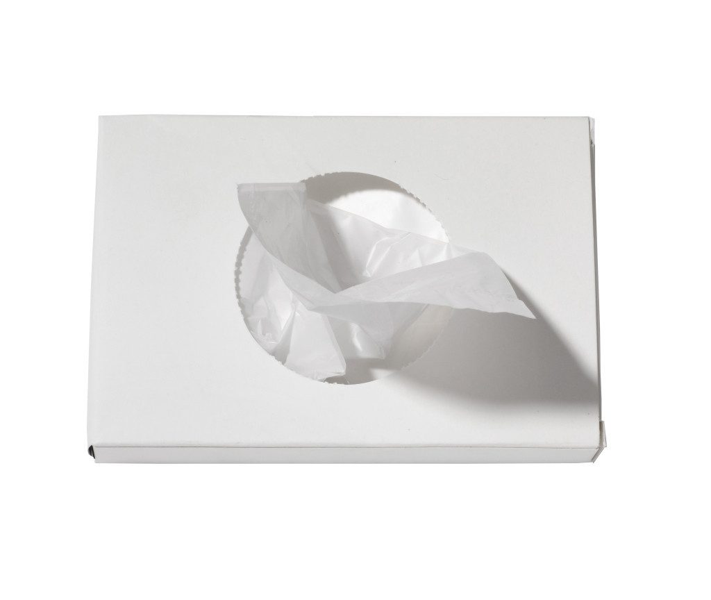 Hygienebeutelspender Hygienebeutel Folie weiß, PE-Material, 30 St./Pack, (60-tlg)