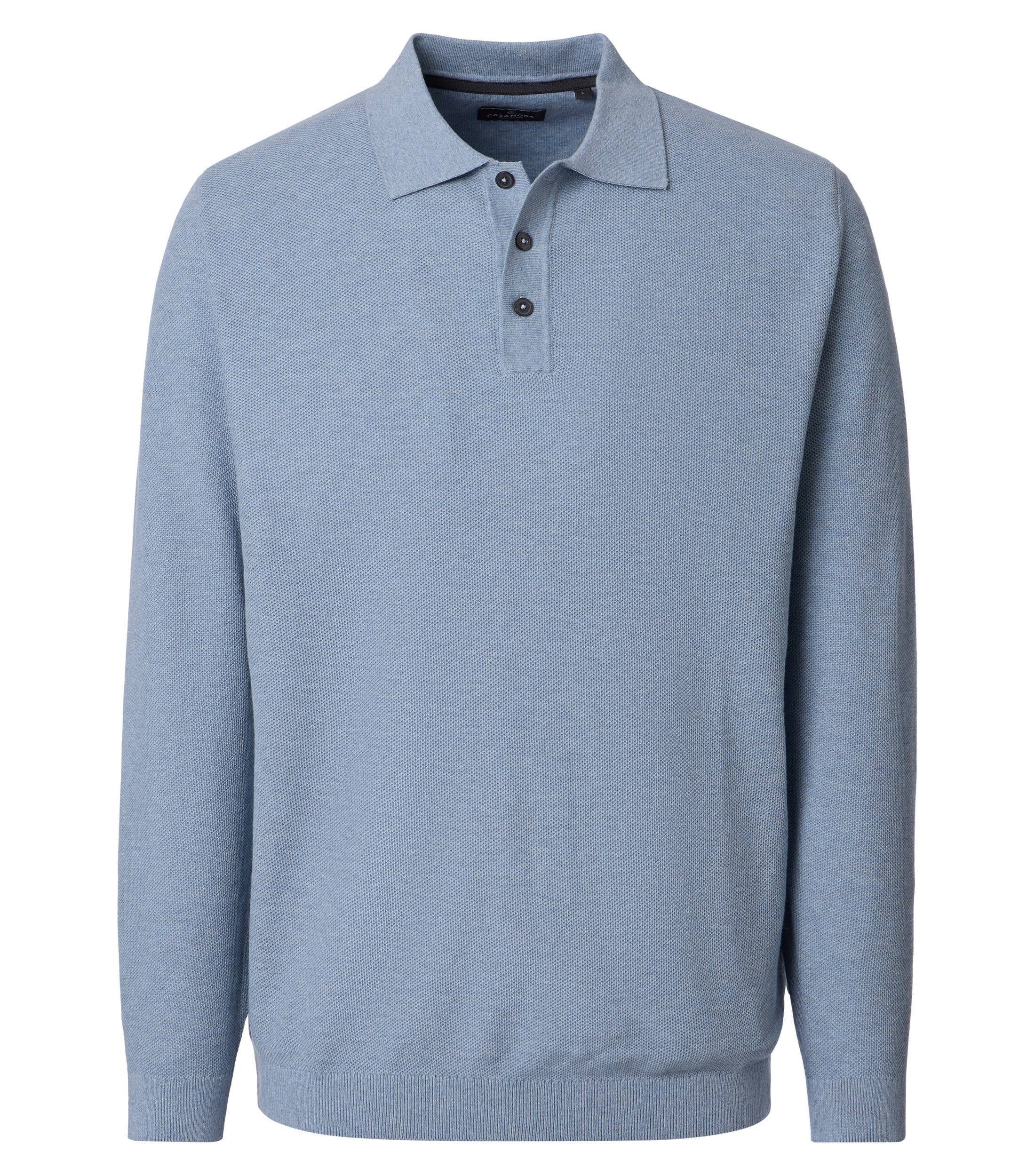 CASAMODA Langarm-Poloshirt CASAMODA Polo-Shirt Langarm uni