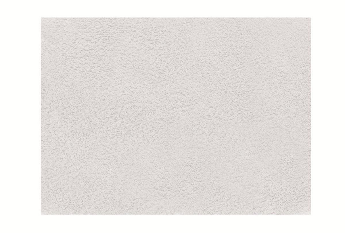 Badematte MONTEREY, Höhe 17 mm, Anti-Rutsch-Beschichtung, für Fußbodenheizung geeignet, strapazierfähig, pflegeleicht, besonders saugfähig, Baumwolle, Latex, rechteckig, Badteppich 100% Baumwolle - Made in Europe, waschbar 40°, Größe 55x65 cm, Farbe weiß