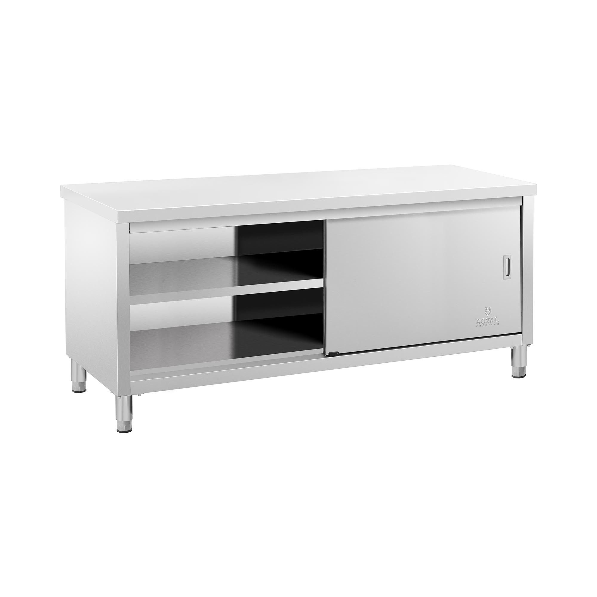 Royal Catering Arbeitstisch 200 x 60 cm Arbeitsschrank Edelstahltisch Schie günstig online kaufen