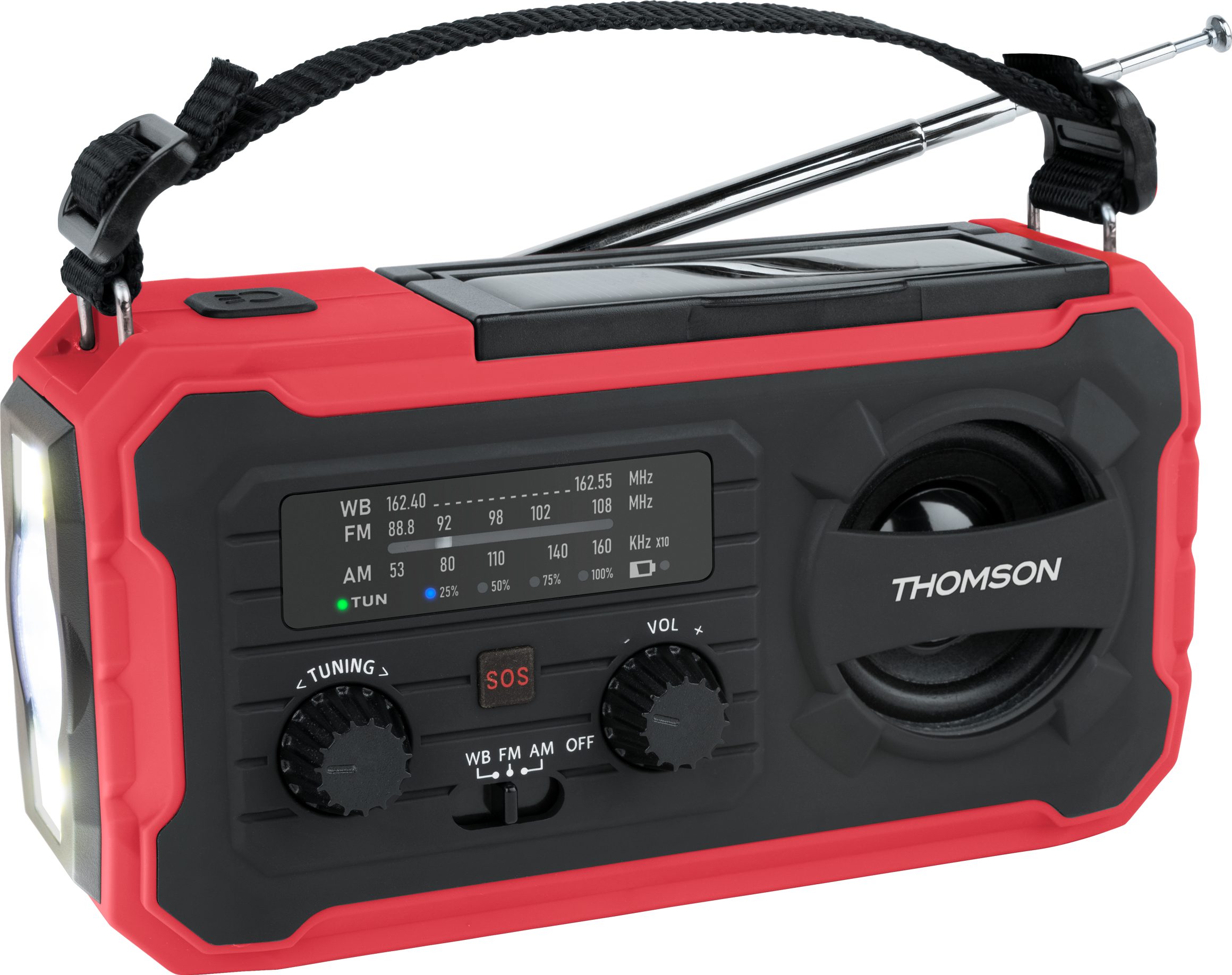 Thomson Thomson Solar Notfallradio RT280R rot Notfallradio