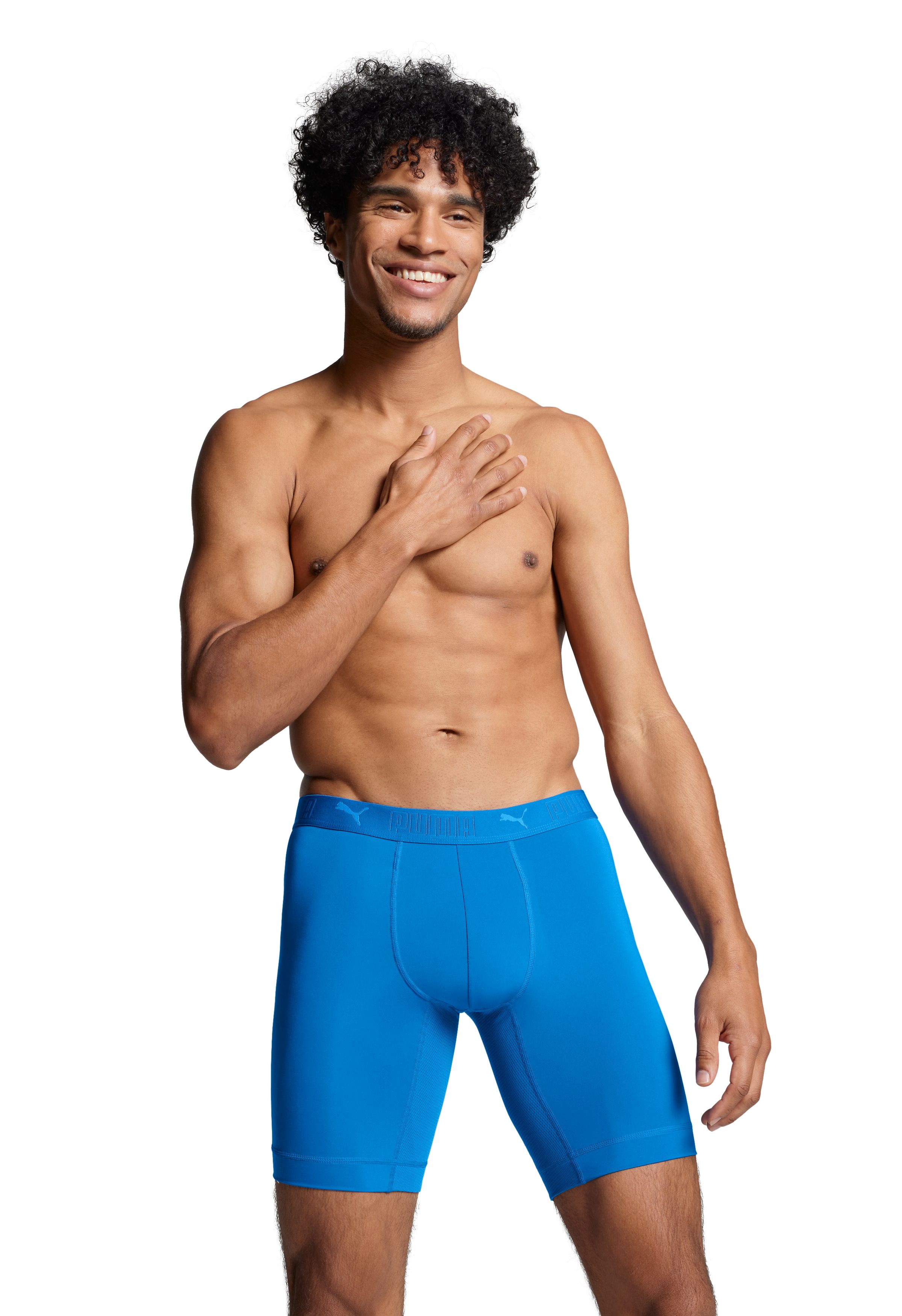 Boxershorts PUMA MEN SPORT MICROFIBER LONG BOXERS 2P