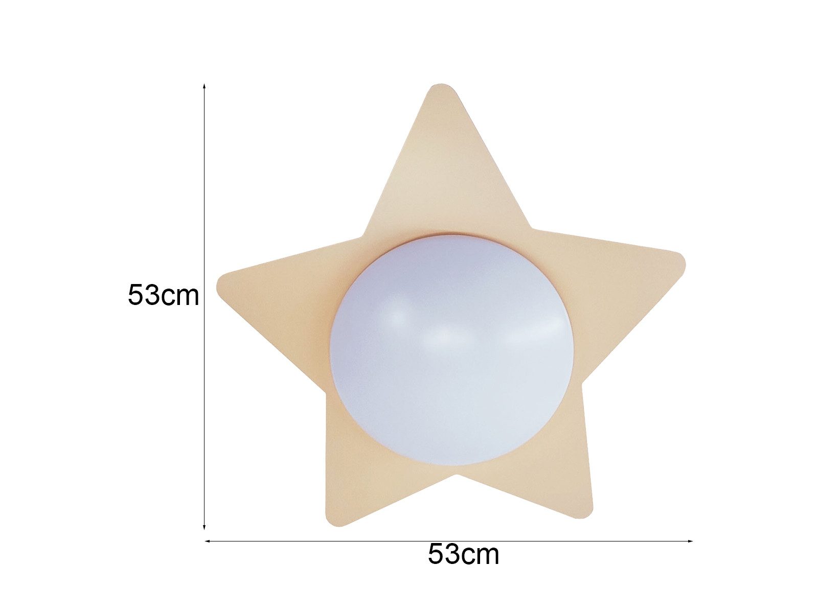 niermann LED Deckenleuchte Kinder-Lampe mit Holz Ø 53cm, dimmbar über Licht-Schalter, LED wechselbar, Warmweiß, Coole Deckenlampe flach für Kinderzimmer Decke & E27 LED