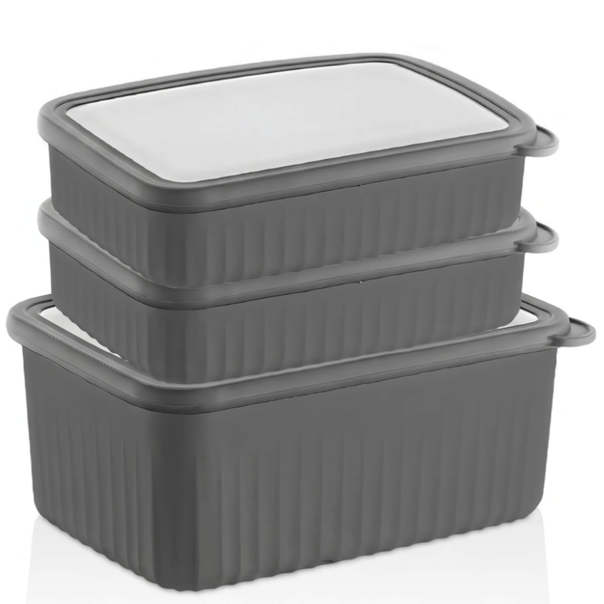 Vip Ahmet Vorratsdose Vorratsdosen mit Deckel Luftdicht, BPA-frei, (3er Set, 1x2,7L, 2x1,5L), Kunststoff, (3-tlg., 3er Set Vorratsdosen mit Deckel, 1x2,7L, 2x1,5L), 3-teiliges Set