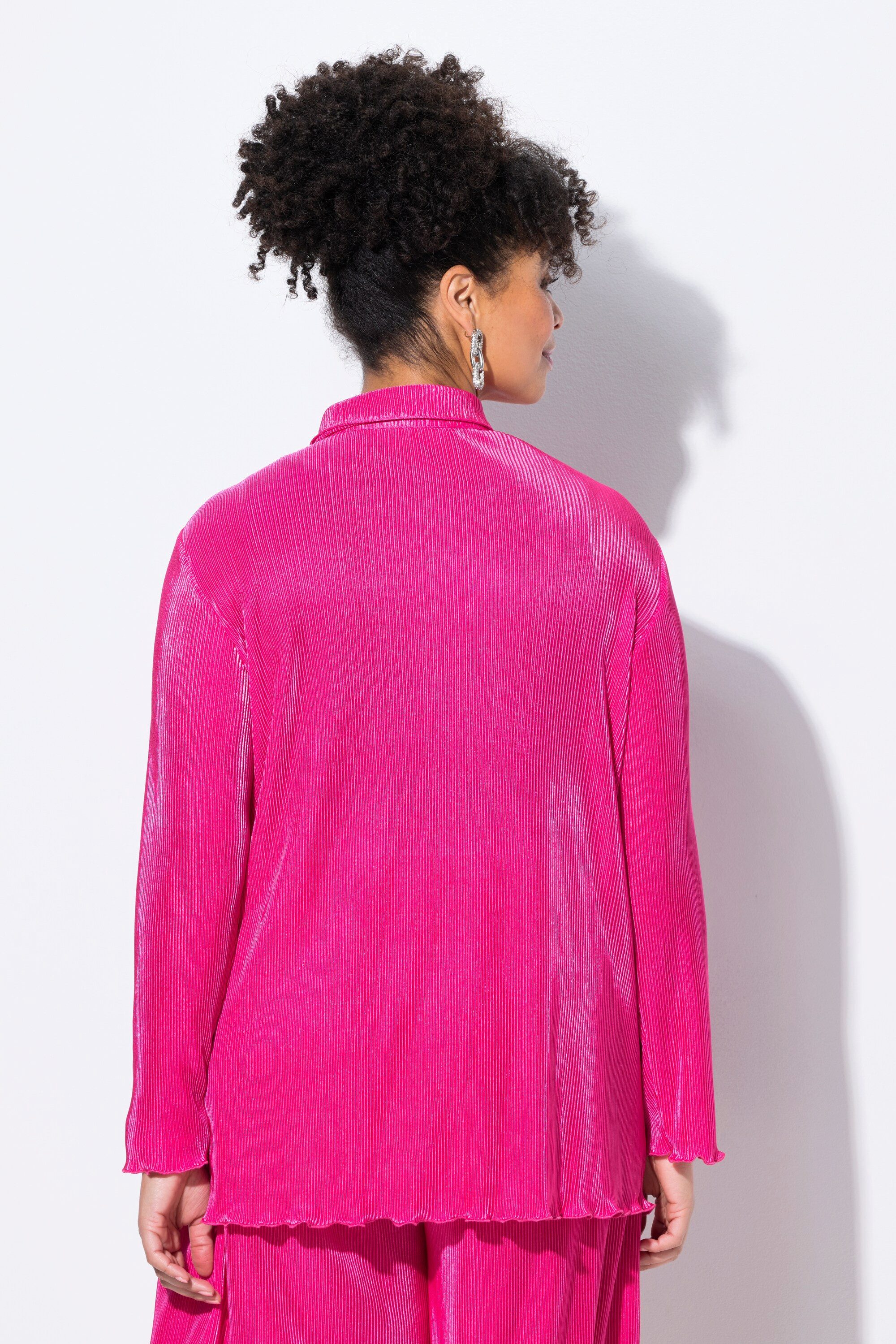 MIAMODA Longbluse Plissee-Bluse A-Linie weiter Langarm