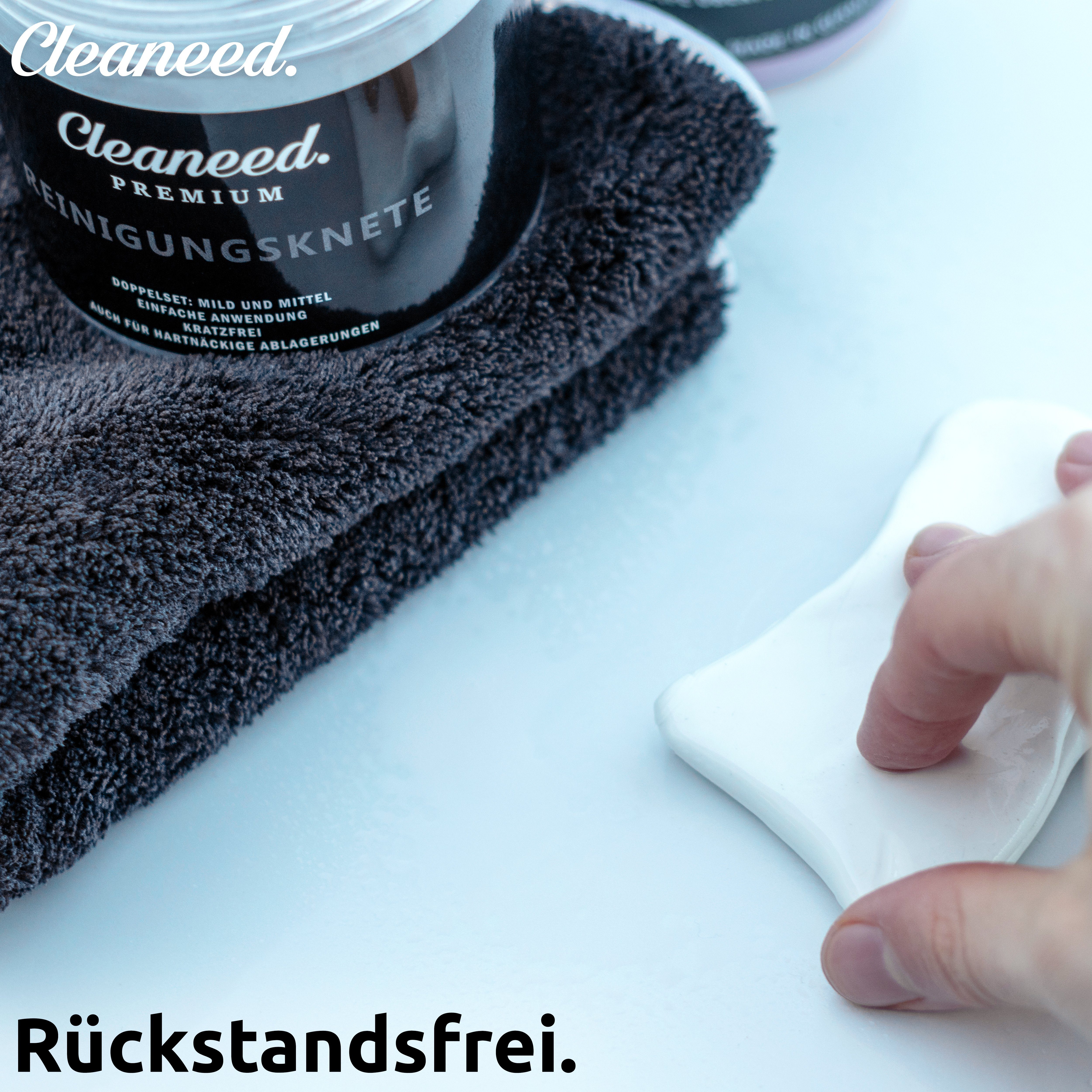 Cleaneed Auto Knete Reinigungsknete Lackknete Auto-Reinigungsmittel (Set, [2-St. Lackknete ideal auch als Flugrost-, Harz- und Teerentferner Schonende & einfache Lackreinigung)
