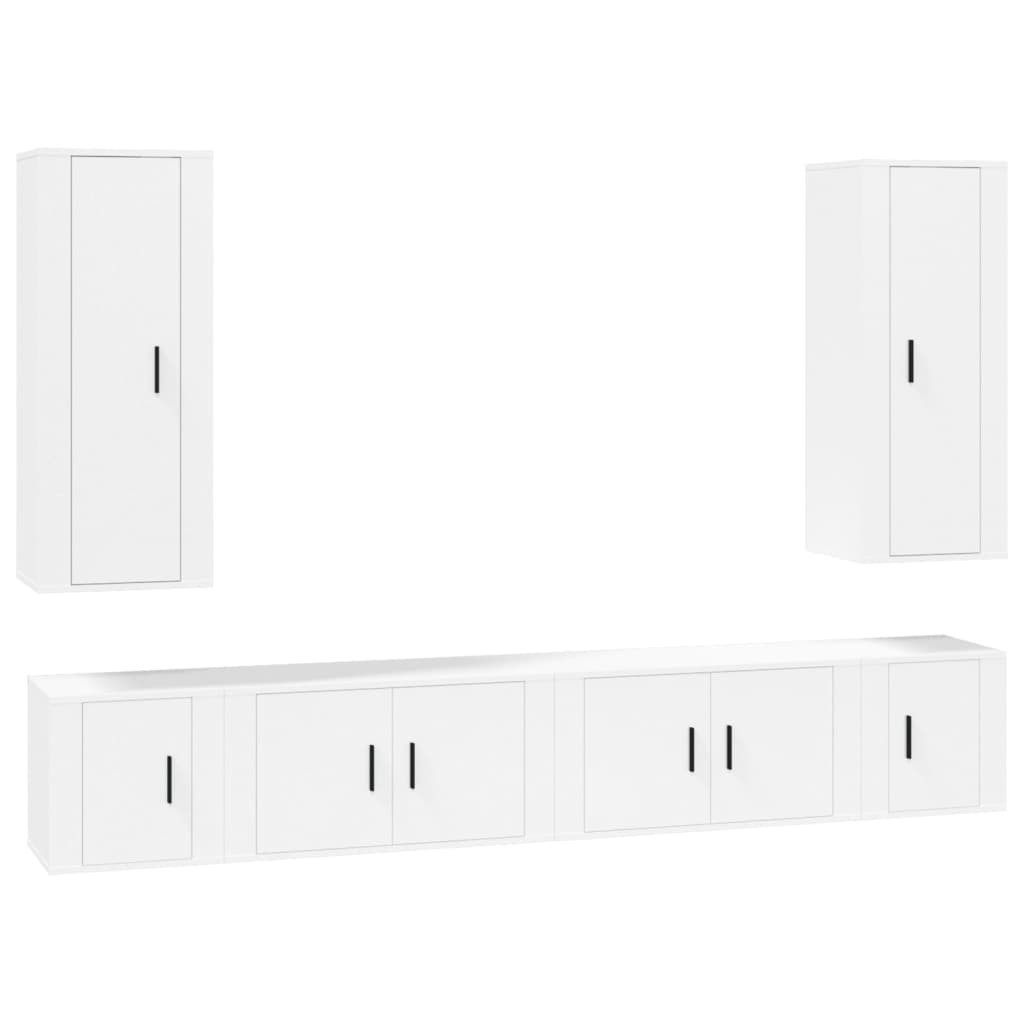 Vidaxl 6-tlg. Tv-schrank-set Weiß Holzwerkstoff günstig online kaufen