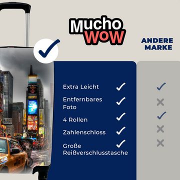 MuchoWow Handgepäckkoffer Amerika - New York - Sturm, 4 Rollen, Reisetasche mit rollen, Handgepäck für Ferien, Trolley, Reisekoffer