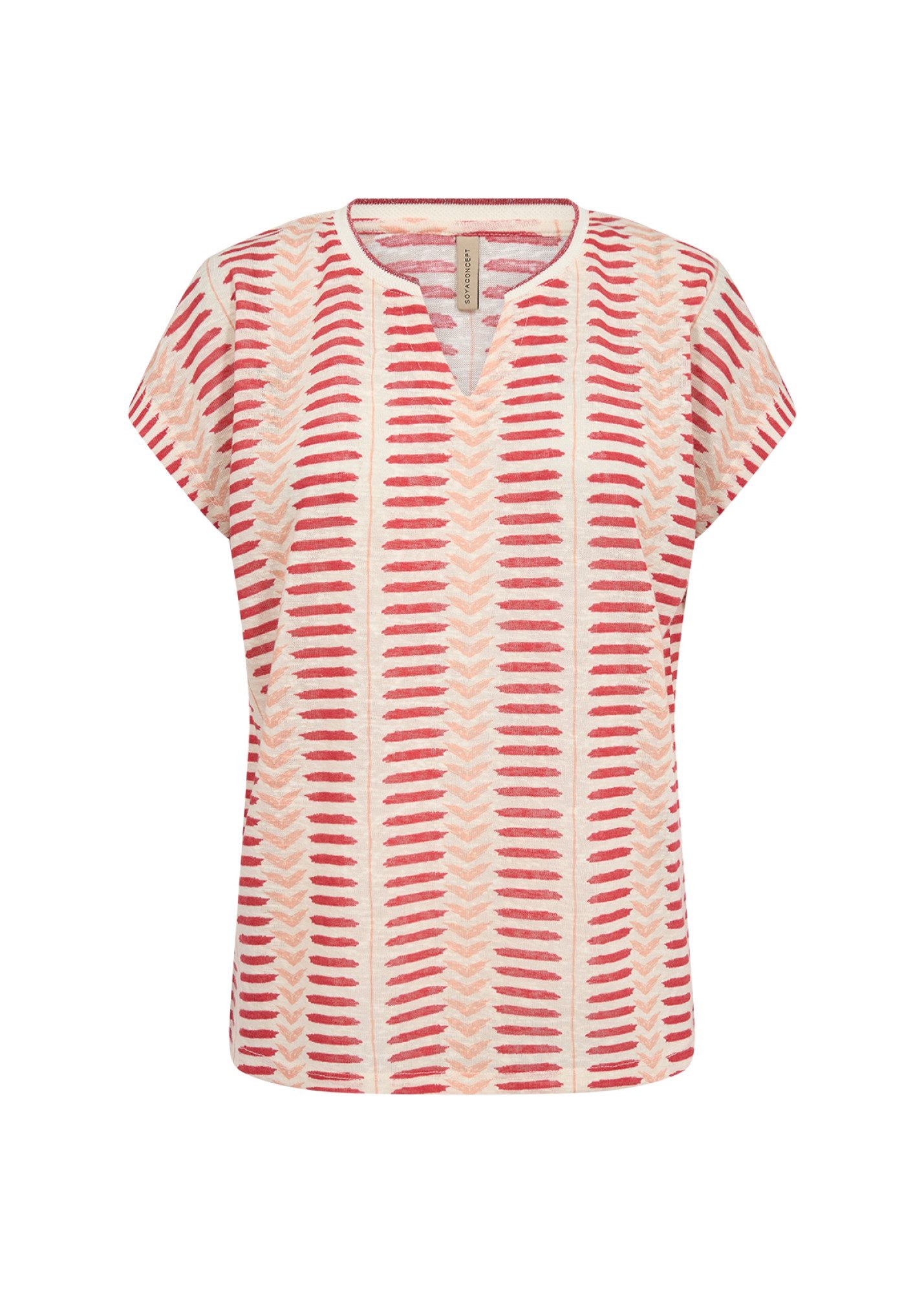 Kurzarmshirt SC-ARETHA 45 - gemustertes T-Shirt - Damenshirt